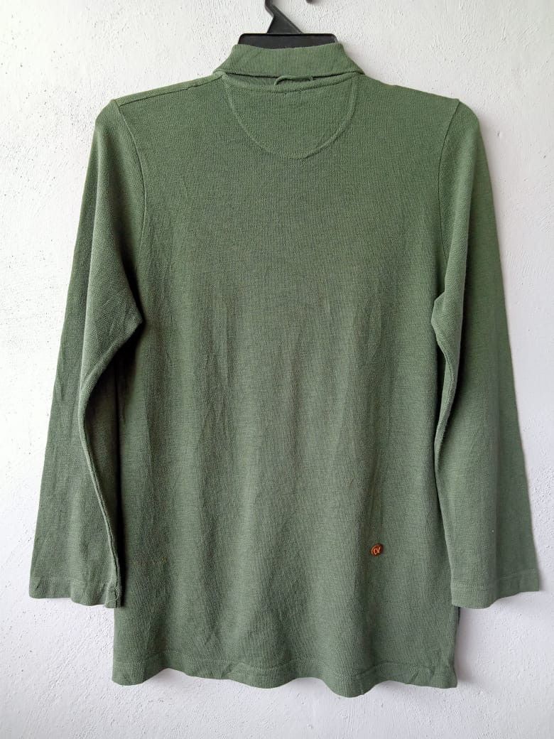 45rpm 45RPM Faded Green Long Sleeve Polo shirt Size S / US 4 / IT 40 - 4 Thumbnail