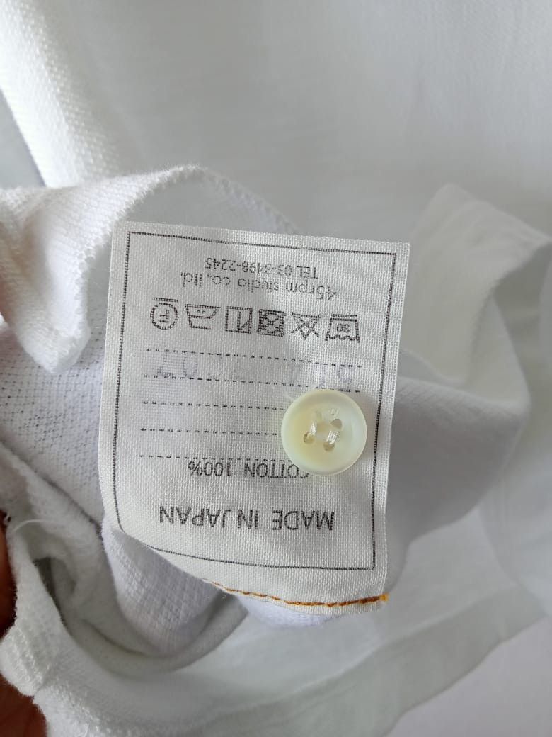 45rpm 45RPM White Long Sleeve Polo Shirt Size S / US 4 / IT 40 - 6 Thumbnail