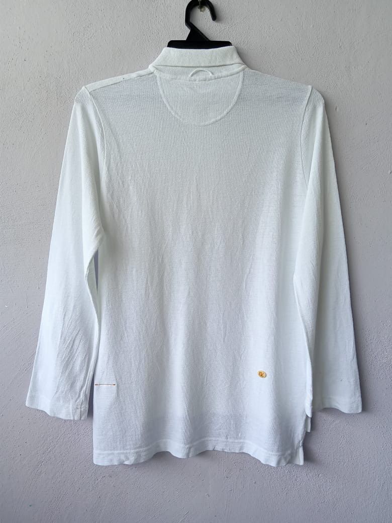 45rpm 45RPM White Long Sleeve Polo Shirt Size S / US 4 / IT 40 - 4 Thumbnail