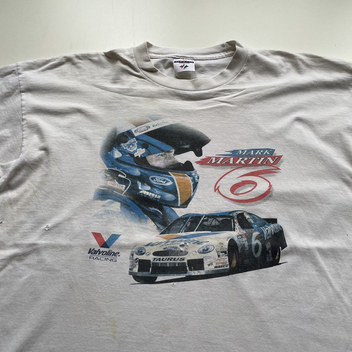 NASCAR Vintage 2000s Mark Martin Valvoline Racing Graphic T Shirt Size US XXL / EU 58 / 5 - 2 Thumbnail