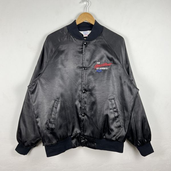 Vintage Vintage Chevy Zip Quilted Lining Bomber Jacket | Grailed