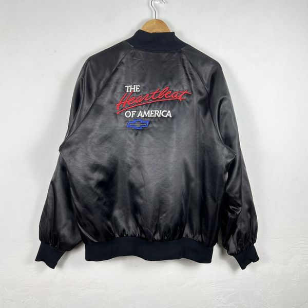 Vintage Vintage Chevy Zip Quilted Lining Bomber Jacket | Grailed