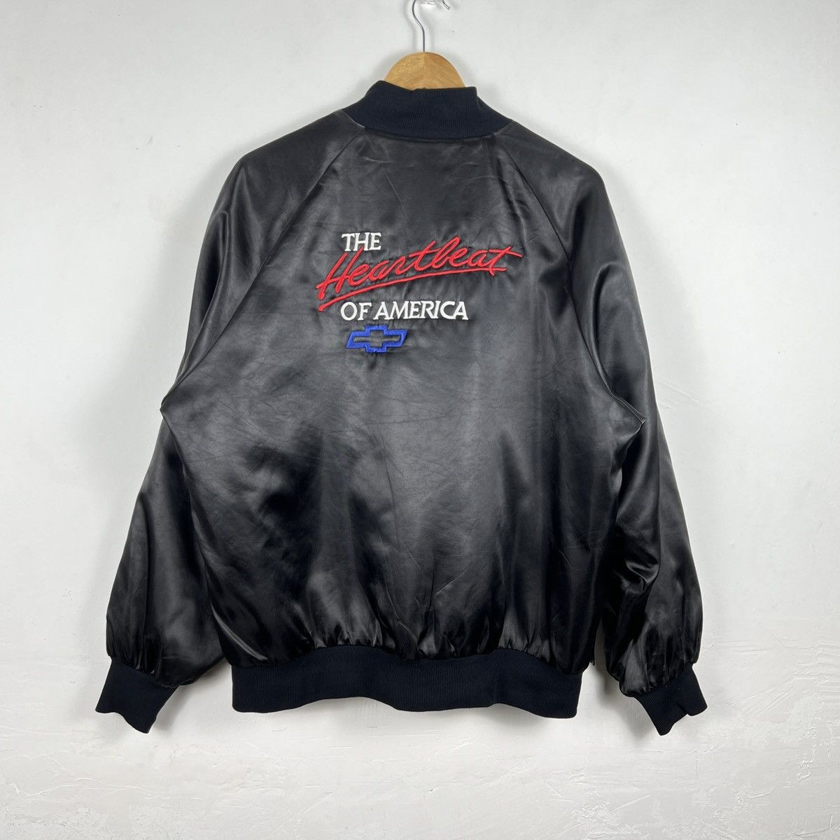 Chevrolet Vintage Chevy Zip Quilted Lining Bomber Jacket J0094 Size US M / EU 48-50 / 2 - 1 Thumbnail