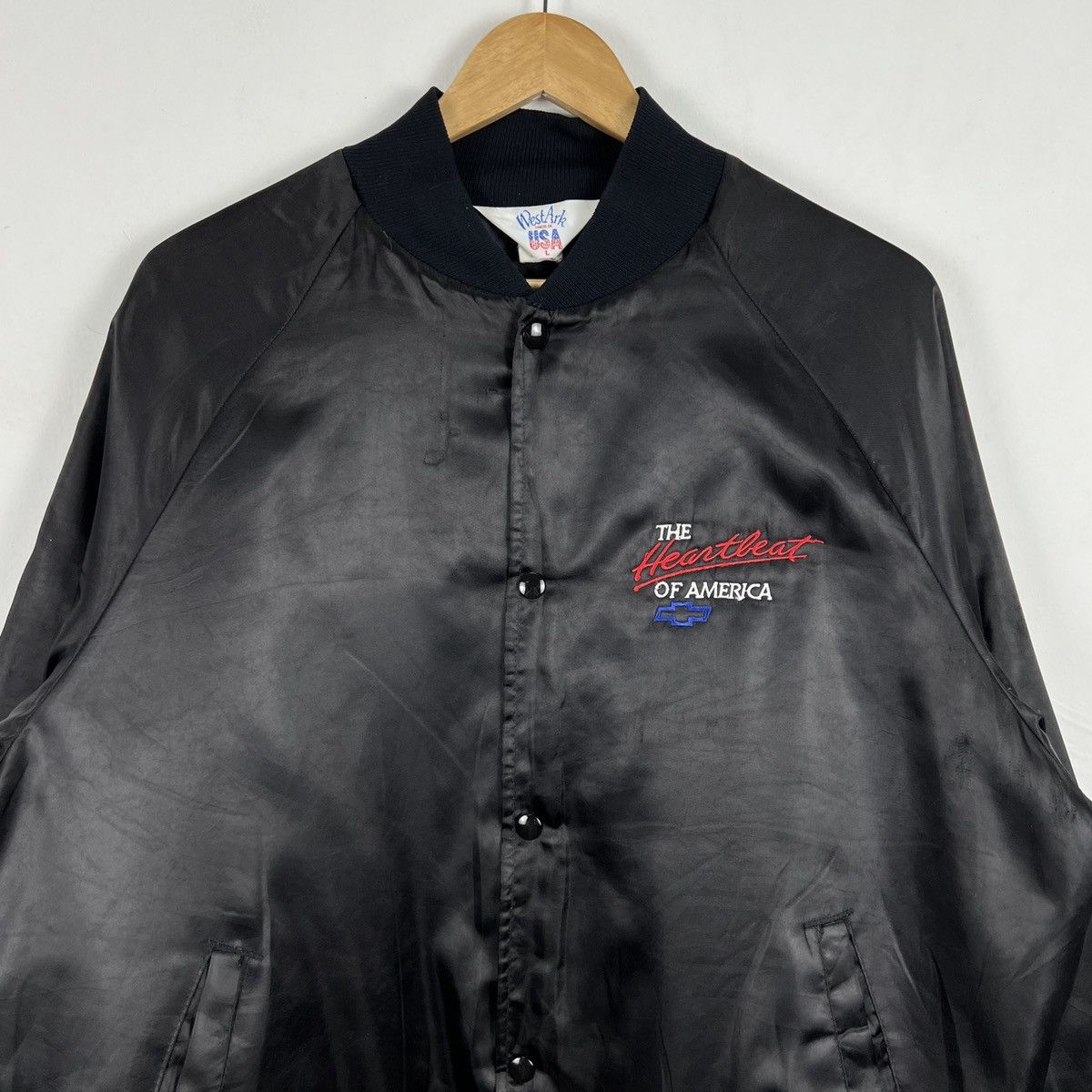 Chevrolet Vintage Chevy Zip Quilted Lining Bomber Jacket J0094 Size US M / EU 48-50 / 2 - 3 Thumbnail