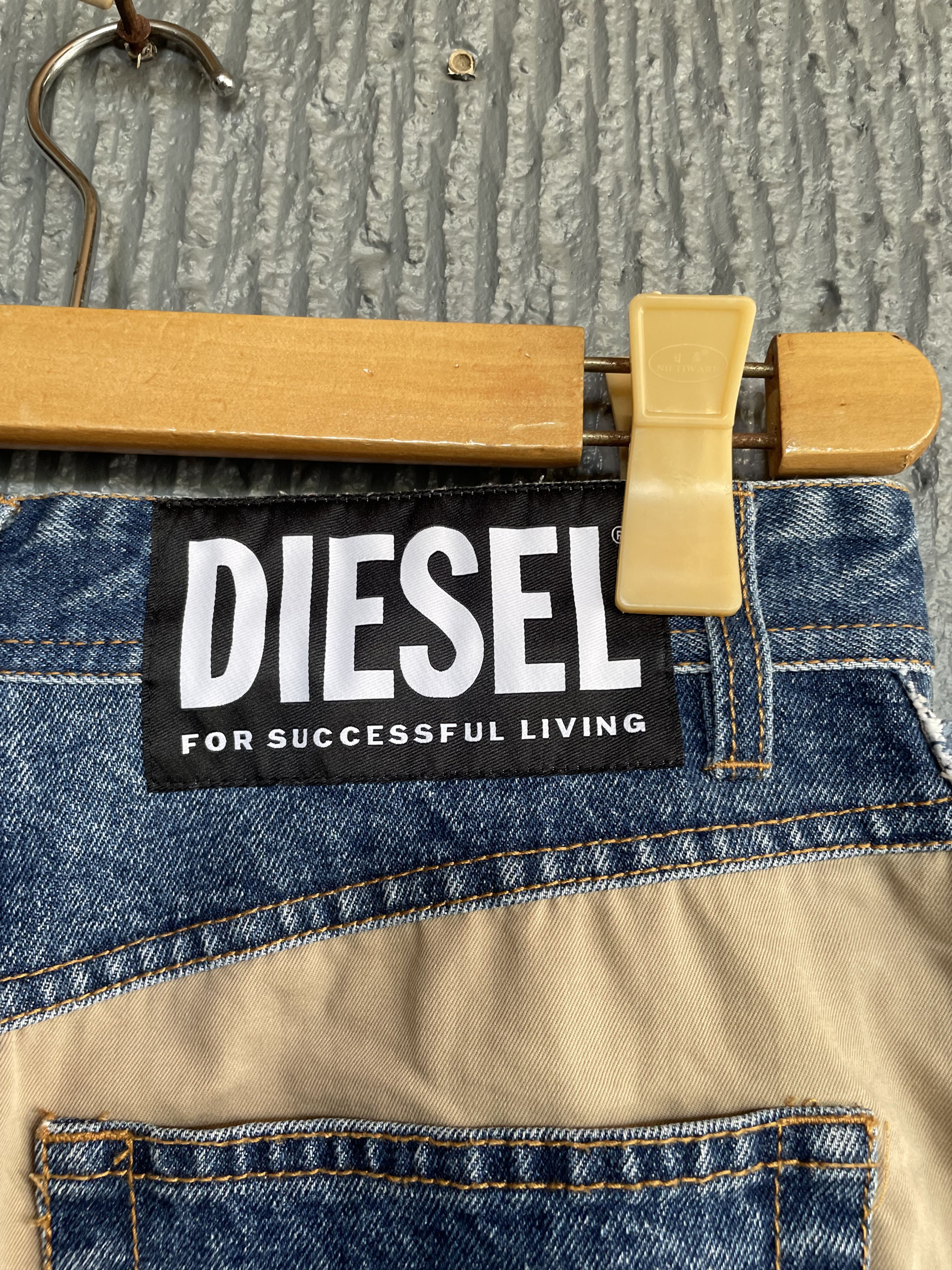 Diesel Diesel Midi Skirt Hybrid Denim-Khaki raw cuts Size 26" / US 2 / IT 38 - 9 Thumbnail