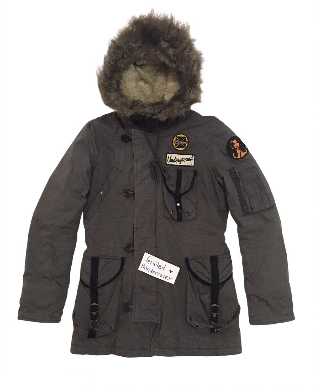 Hysteric Glamour Hysteric Glamour Underground Cargo Hairy Hoodie Jacket Size US S / EU 44-46 / 1 - 1 Thumbnail