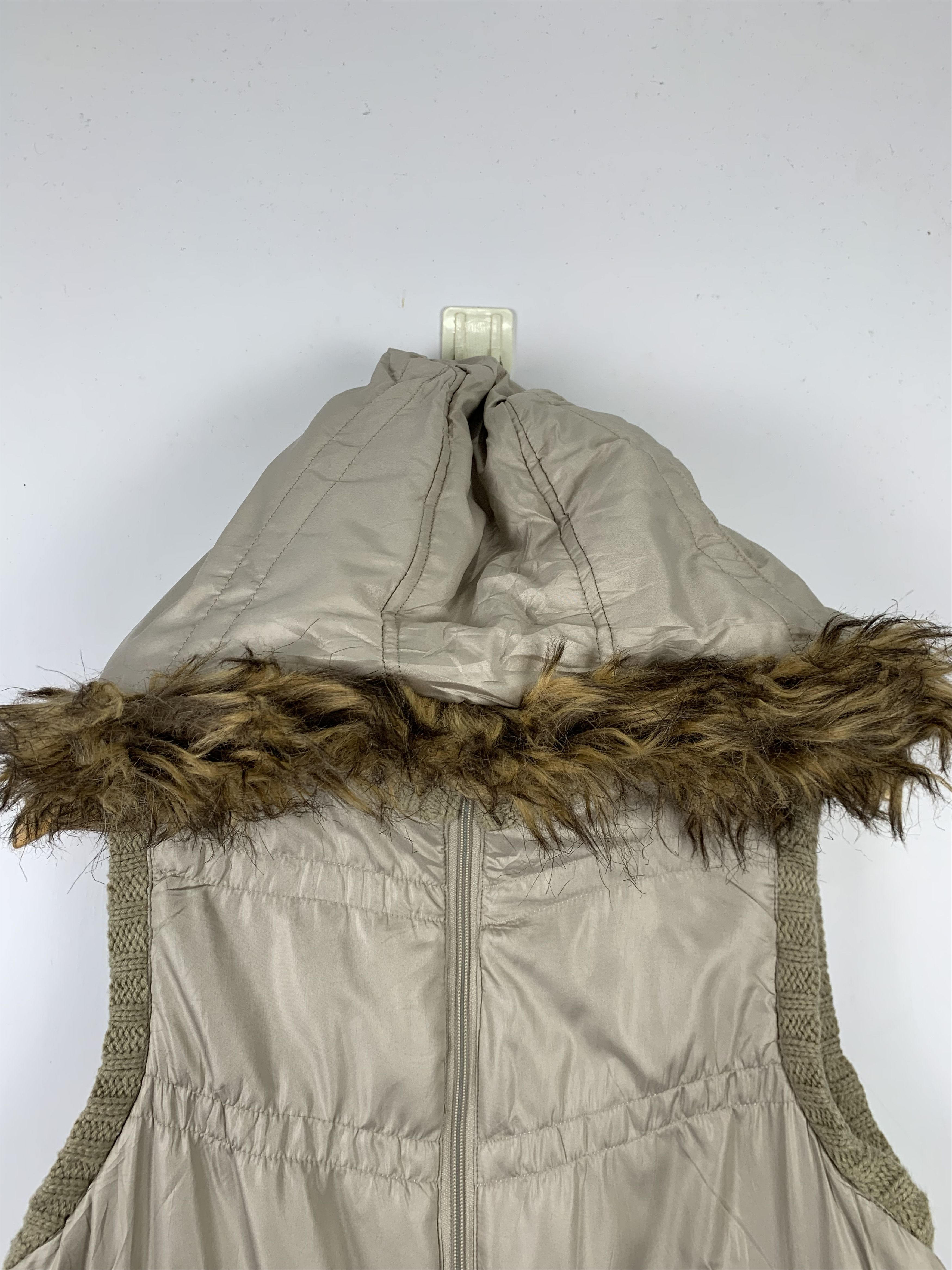 Japanese Brand Vintage NATURAL WORKS Puffer Sherpa Hoodie Zip Up Vests Size M / US 6-8 / IT 42-44 - 2 Thumbnail