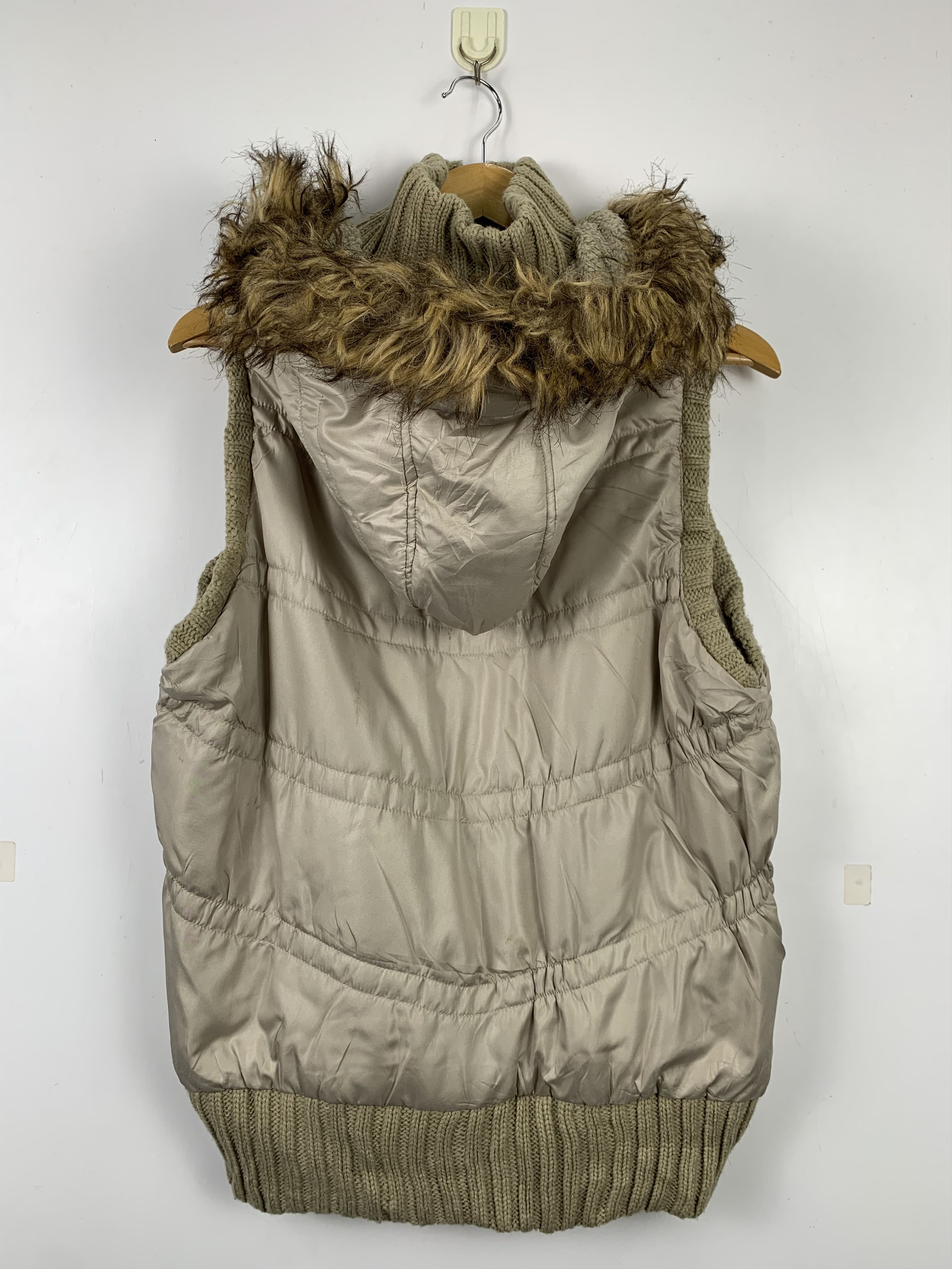 Japanese Brand Vintage NATURAL WORKS Puffer Sherpa Hoodie Zip Up Vests Size M / US 6-8 / IT 42-44 - 6 Thumbnail