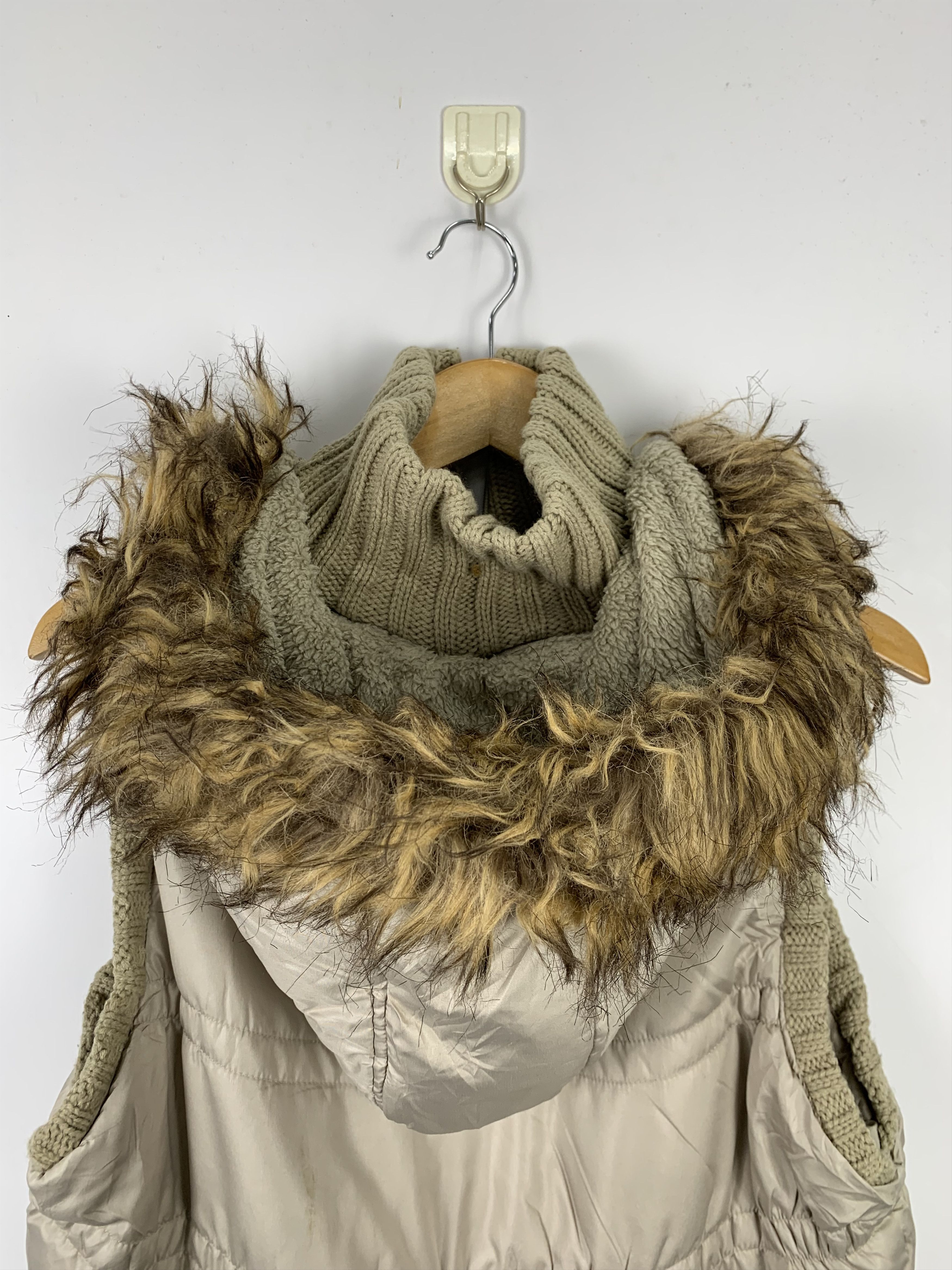 Japanese Brand Vintage NATURAL WORKS Puffer Sherpa Hoodie Zip Up Vests Size M / US 6-8 / IT 42-44 - 7 Thumbnail