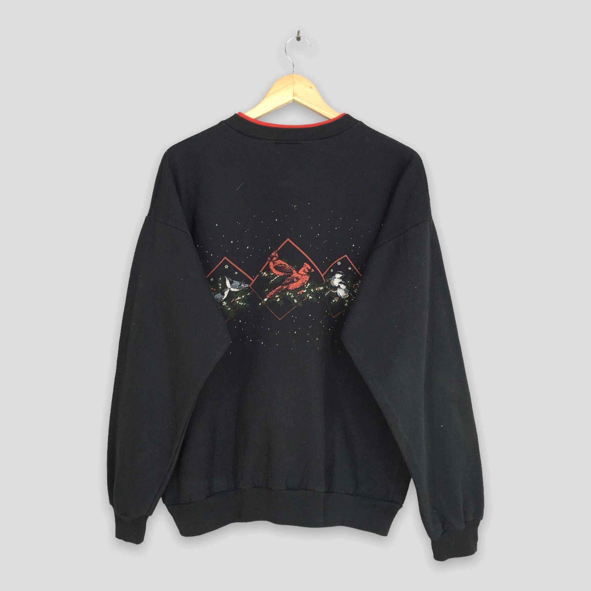 Habitat Vintage 90s Cardinal Bird Black Sweatshirt Large Size US L / EU 52-54 / 3 - 6 Thumbnail