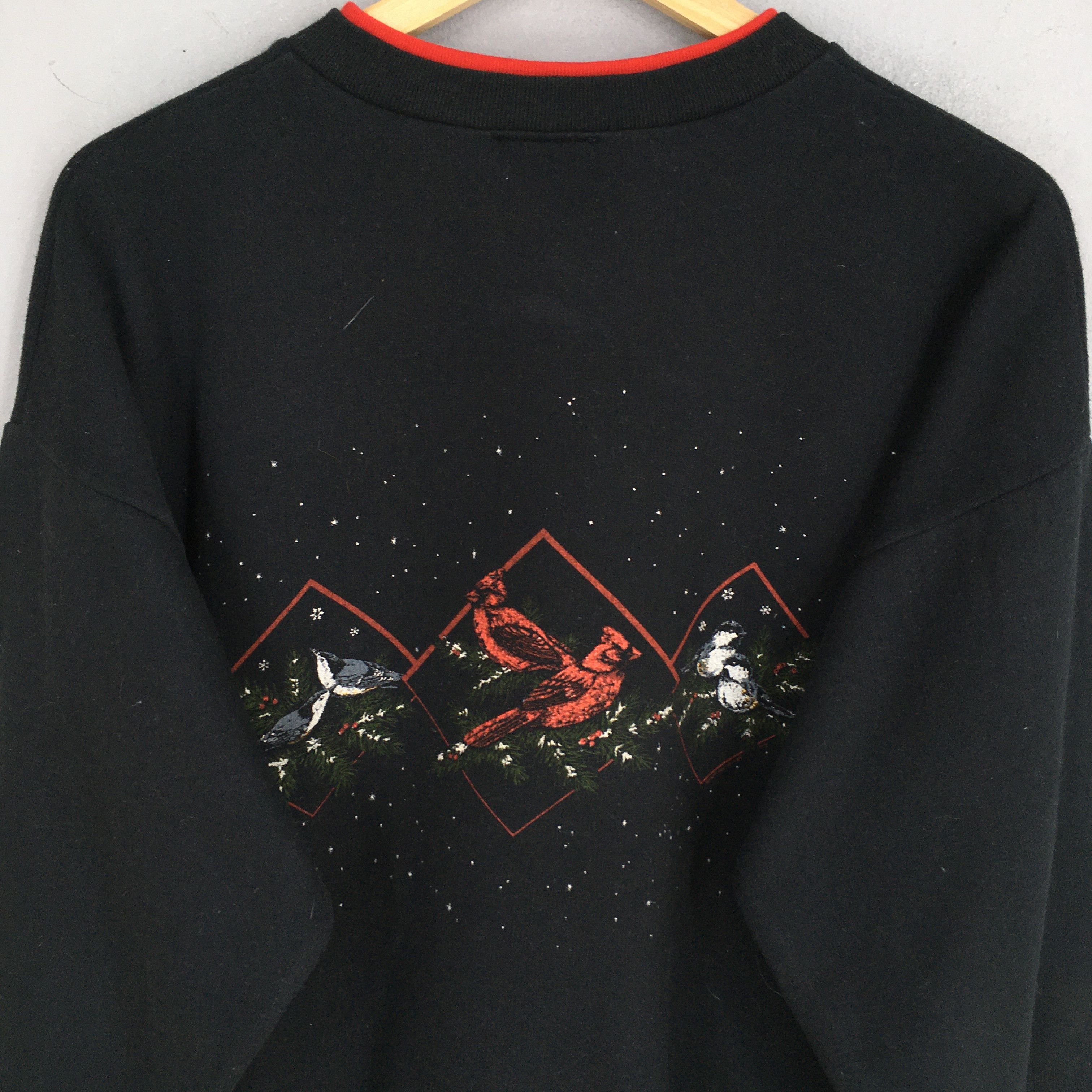 Habitat Vintage 90s Cardinal Bird Black Sweatshirt Large Size US L / EU 52-54 / 3 - 7 Thumbnail