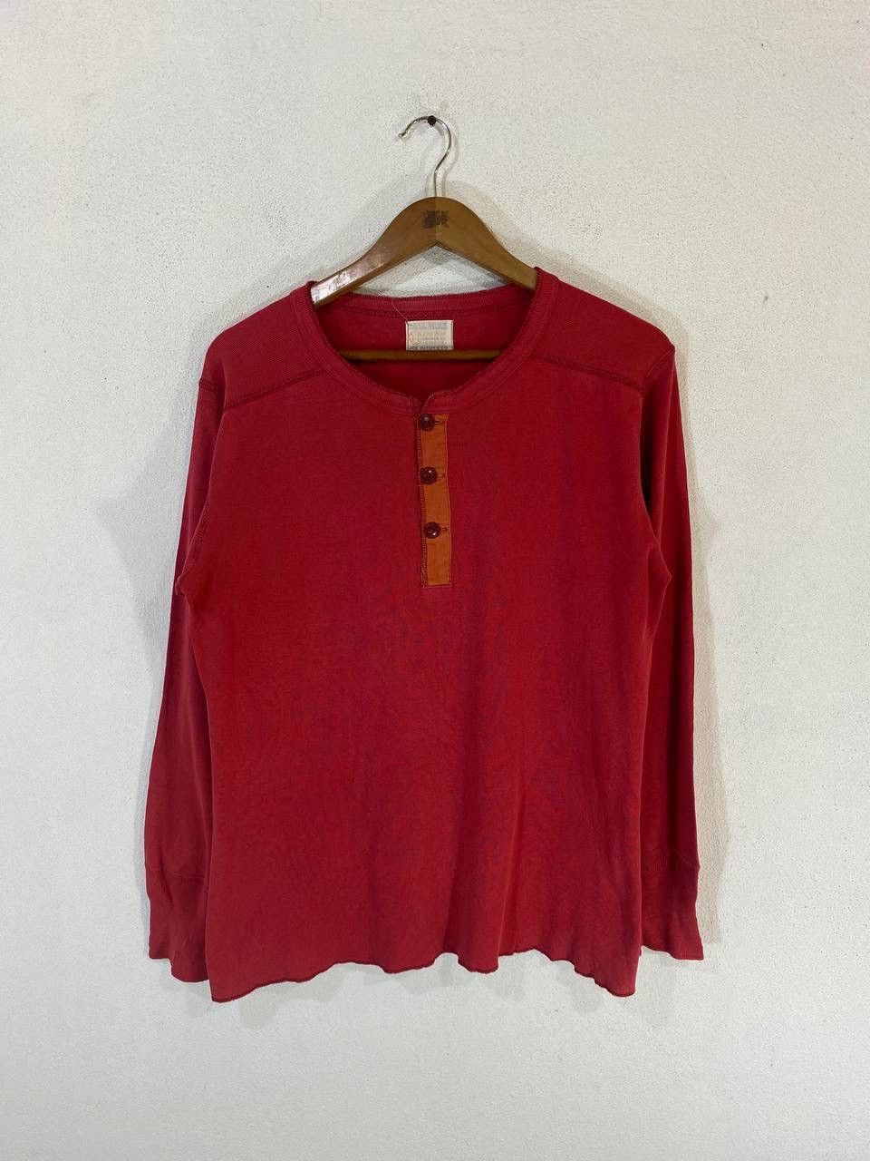 image of The Real Mccoys x Toys Mccoy Vintage 50S/60S Joe Mccoy Longsleeves Tshirt in Red (Size Medium)