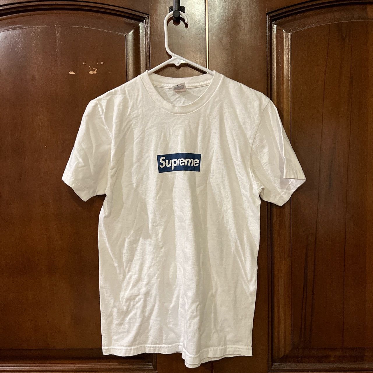 Supreme New York Yankees Box Logo Tee White Men's - SS15 - US