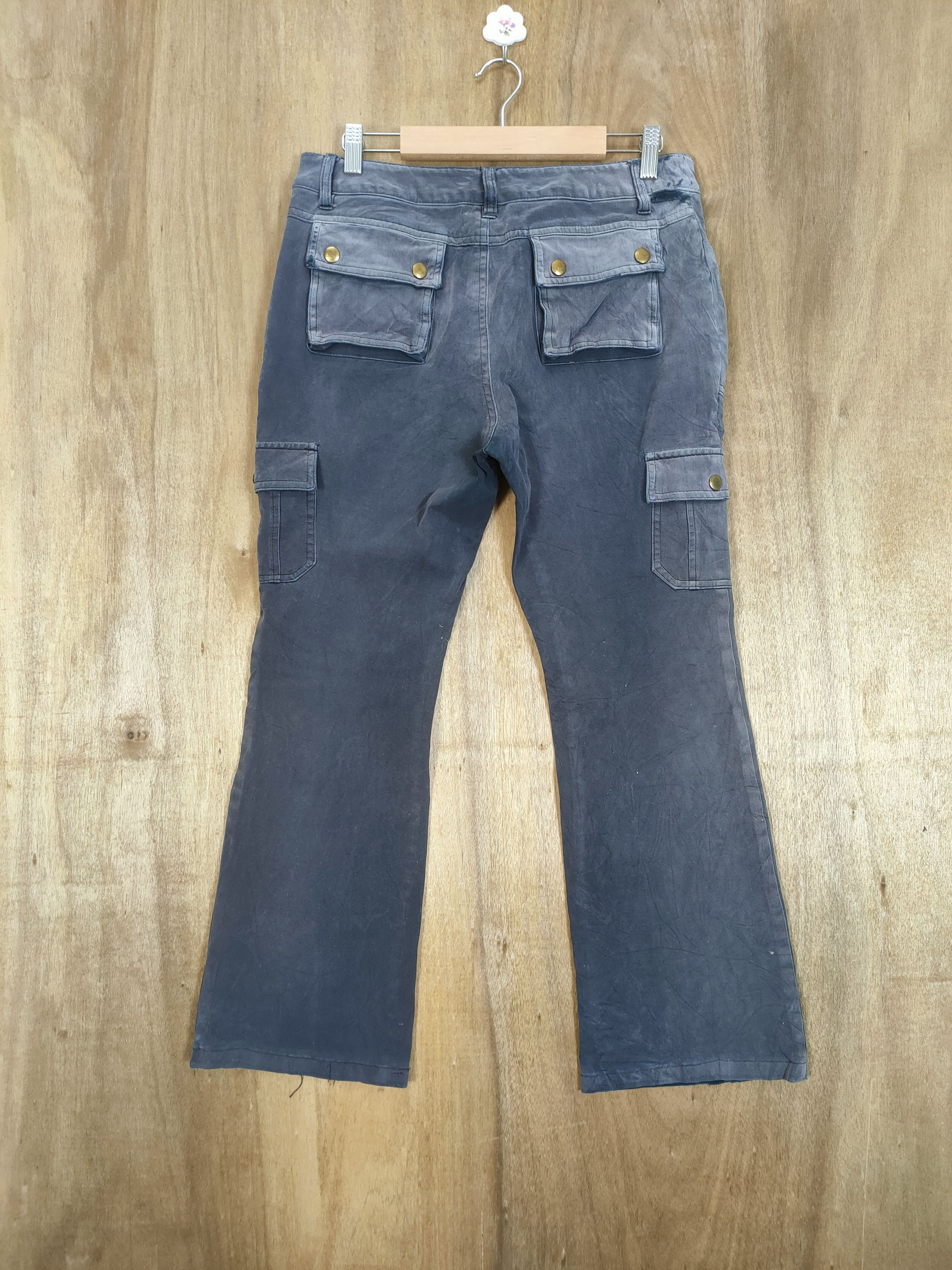 Japanese Brand VINTAGE LEMIORE FADED FLARE CARGO PANTS Size US 30 / EU 46 - 7 Thumbnail