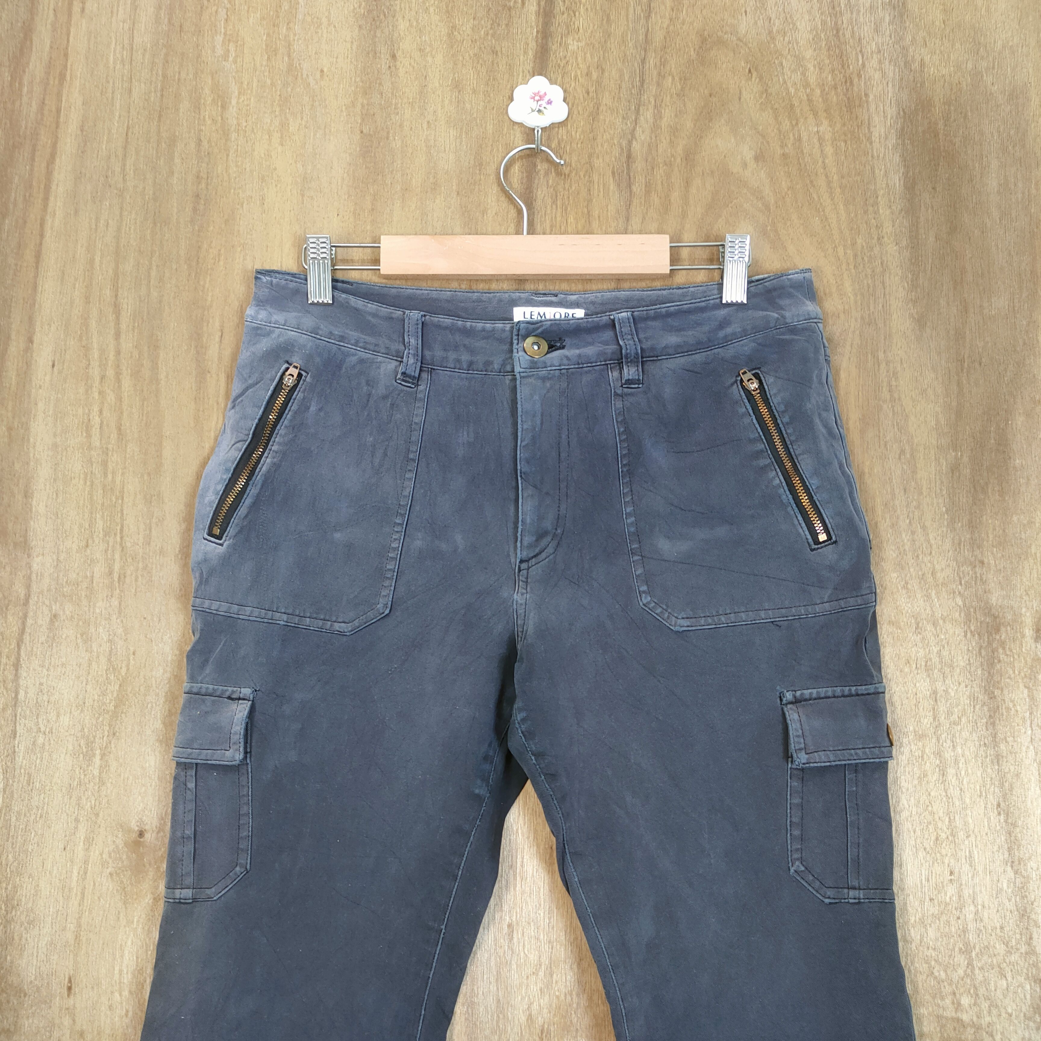 Japanese Brand VINTAGE LEMIORE FADED FLARE CARGO PANTS Size US 30 / EU 46 - 2 Thumbnail