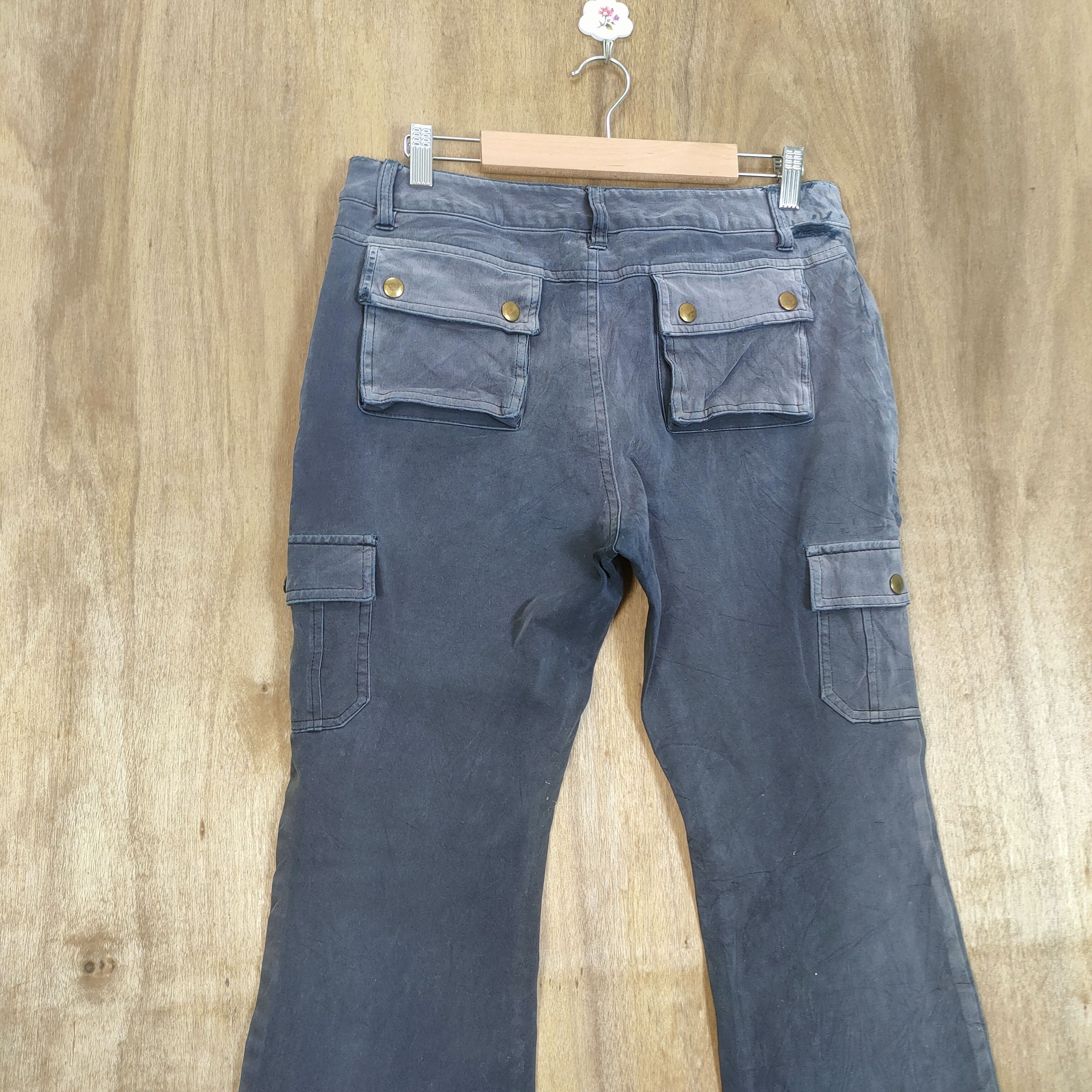Japanese Brand VINTAGE LEMIORE FADED FLARE CARGO PANTS Size US 30 / EU 46 - 10 Thumbnail