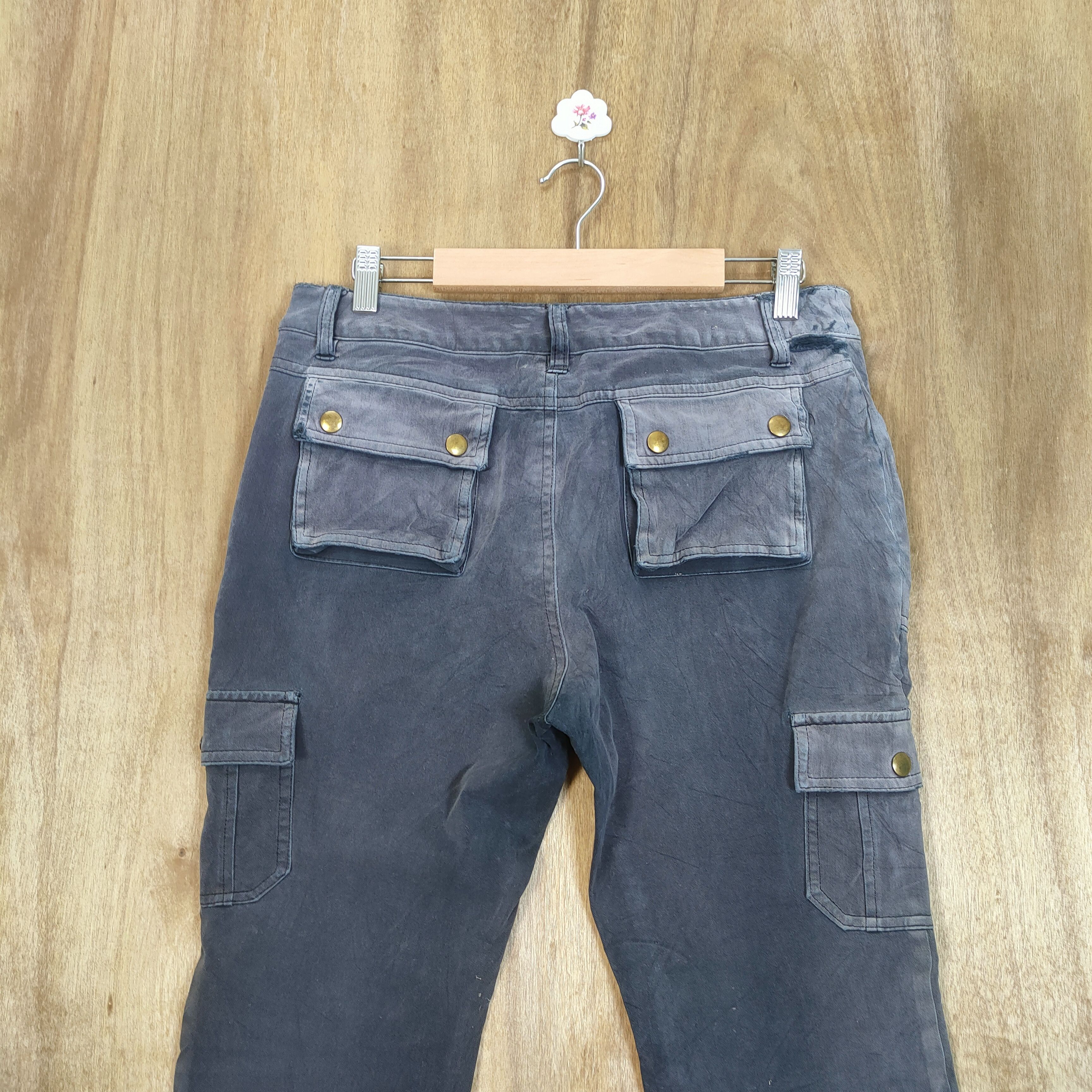 Japanese Brand VINTAGE LEMIORE FADED FLARE CARGO PANTS Size US 30 / EU 46 - 8 Thumbnail