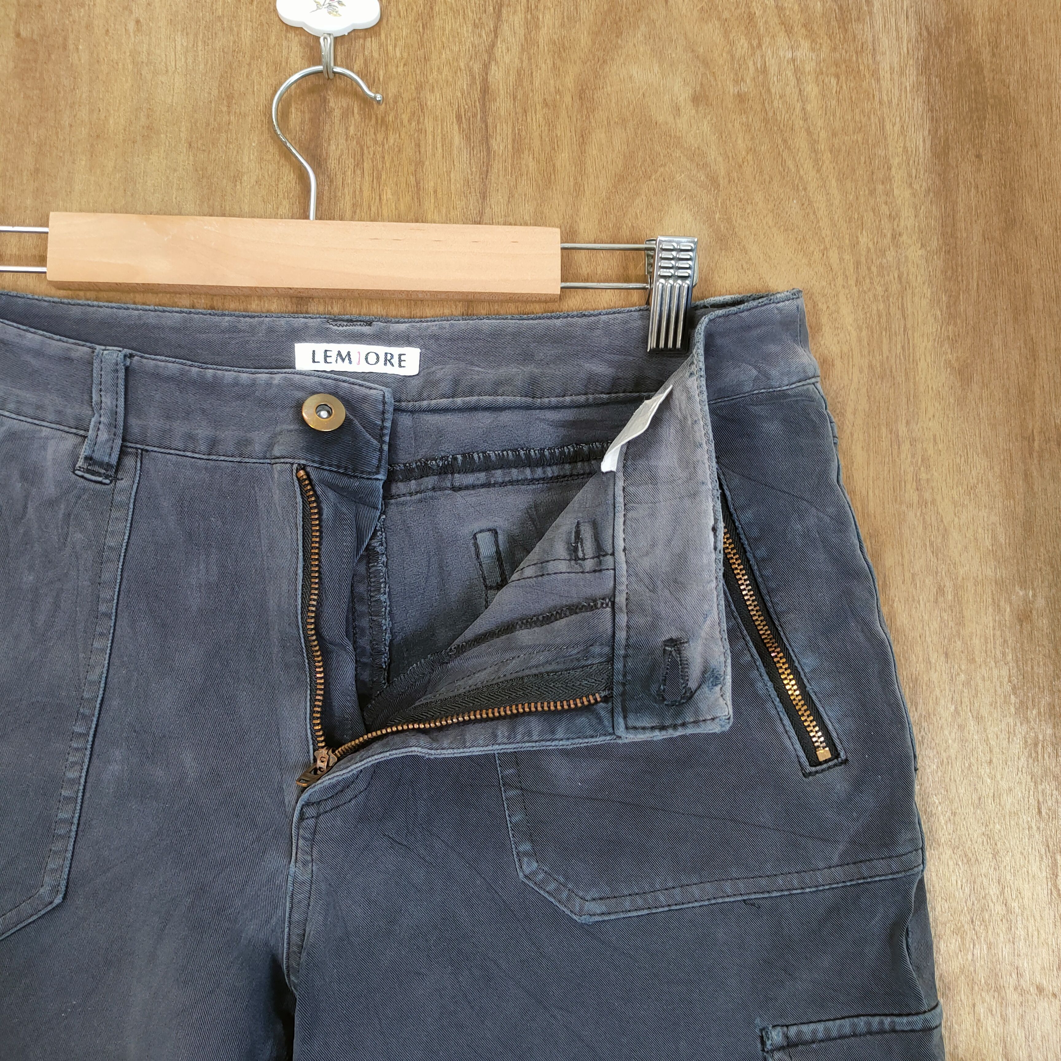 Japanese Brand VINTAGE LEMIORE FADED FLARE CARGO PANTS Size US 30 / EU 46 - 11 Thumbnail