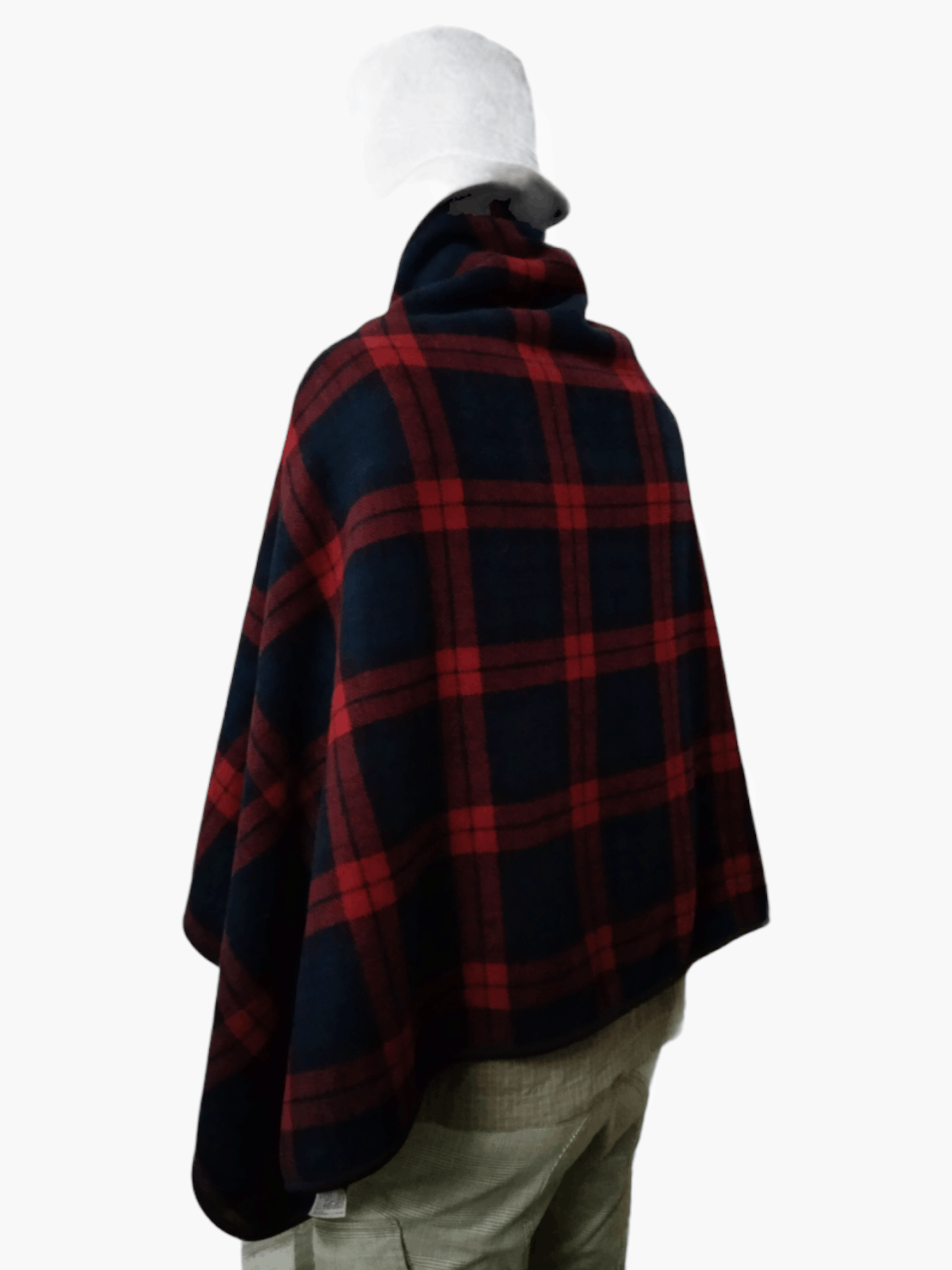 Japanese Brand × Jun Takahashi × Uniqlo VINTAGE UNIQLO PLAID FURRY FLEECE BUTTON UP CAPE Size US M / EU 48-50 / 2 - 8 Thumbnail