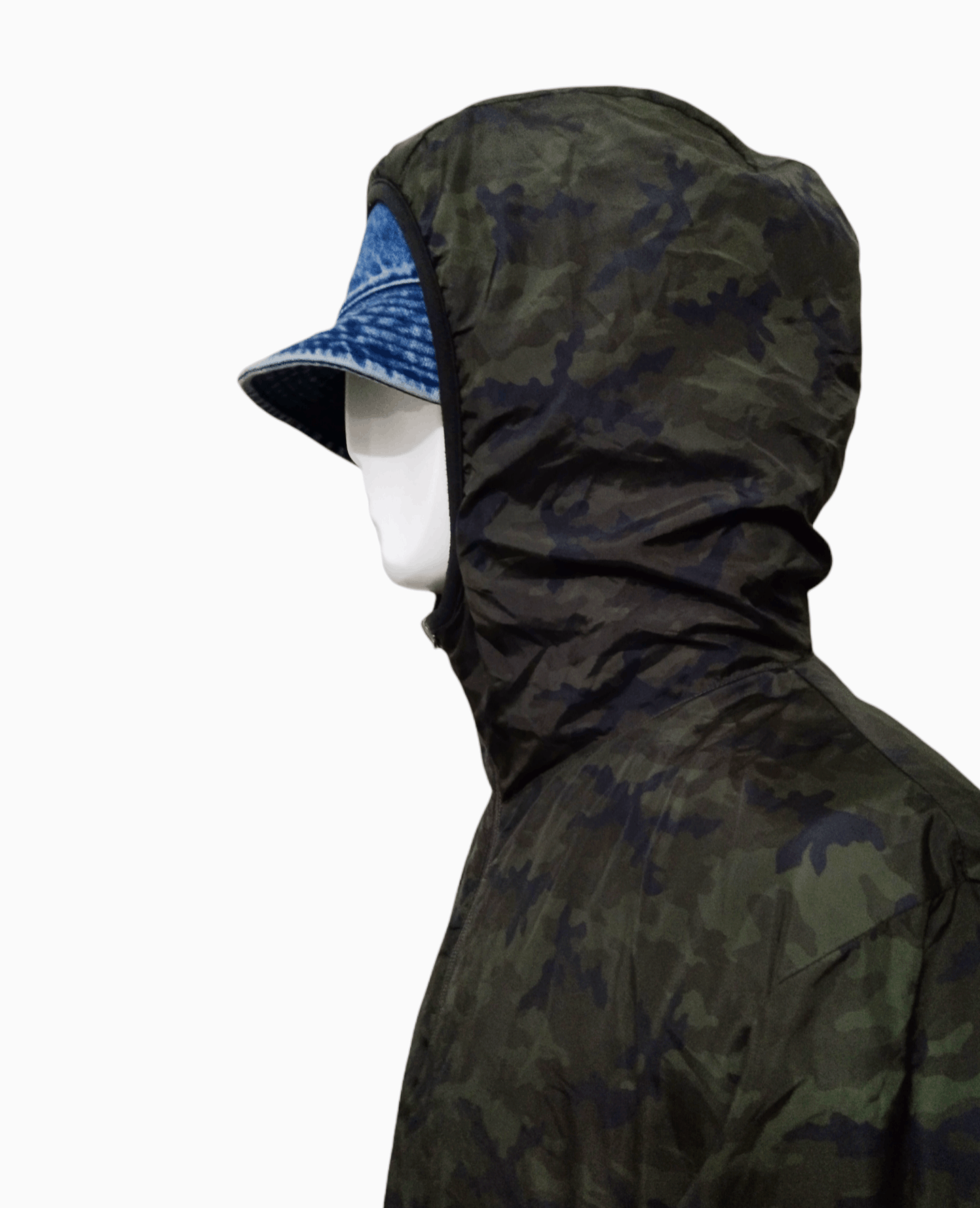 REVERSIBLE CAMO/SHERPA HOODIE JACKET