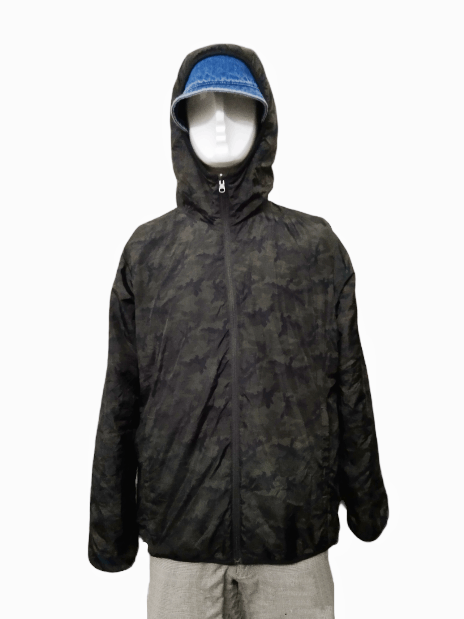 REVERSIBLE CAMO/SHERPA HOODIE JACKET