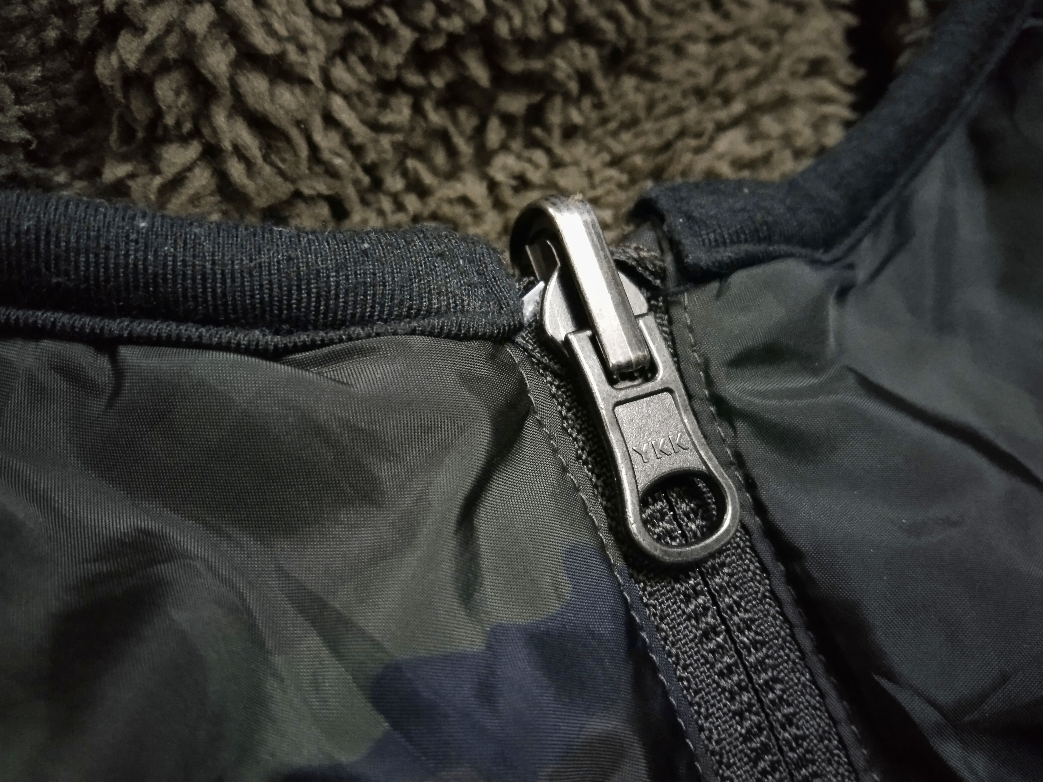 REVERSIBLE CAMO/SHERPA HOODIE JACKET