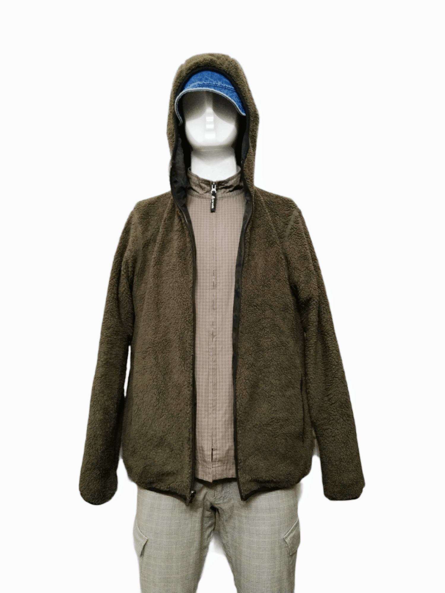 REVERSIBLE CAMO/SHERPA HOODIE JACKET
