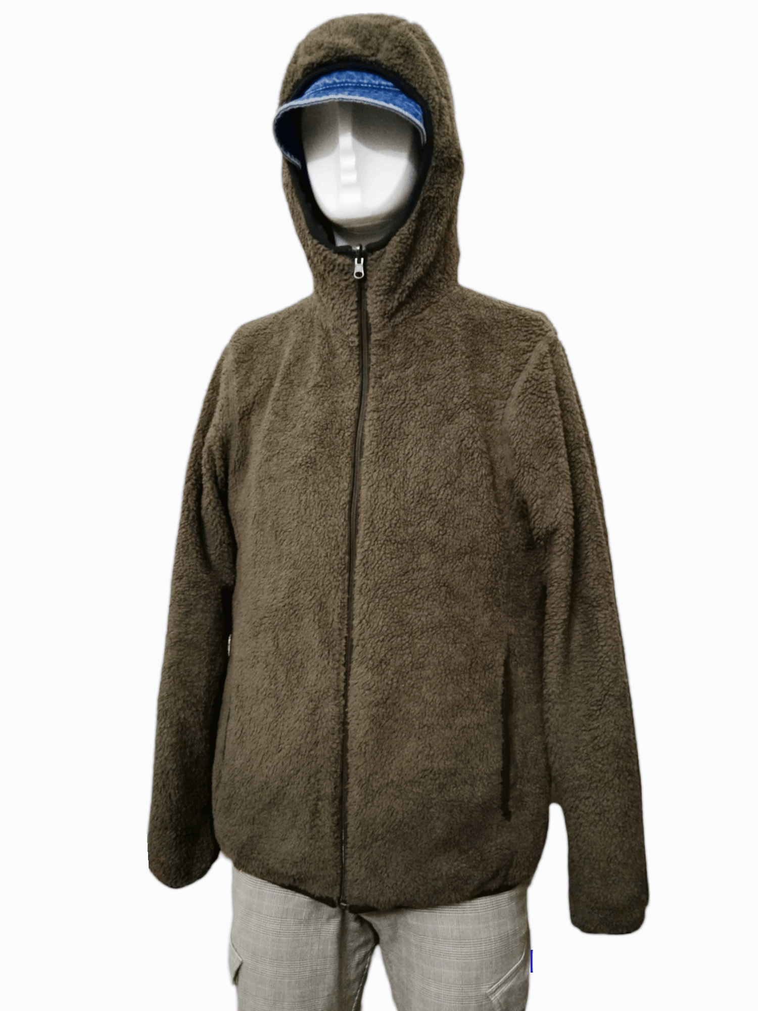 REVERSIBLE CAMO/SHERPA HOODIE JACKET