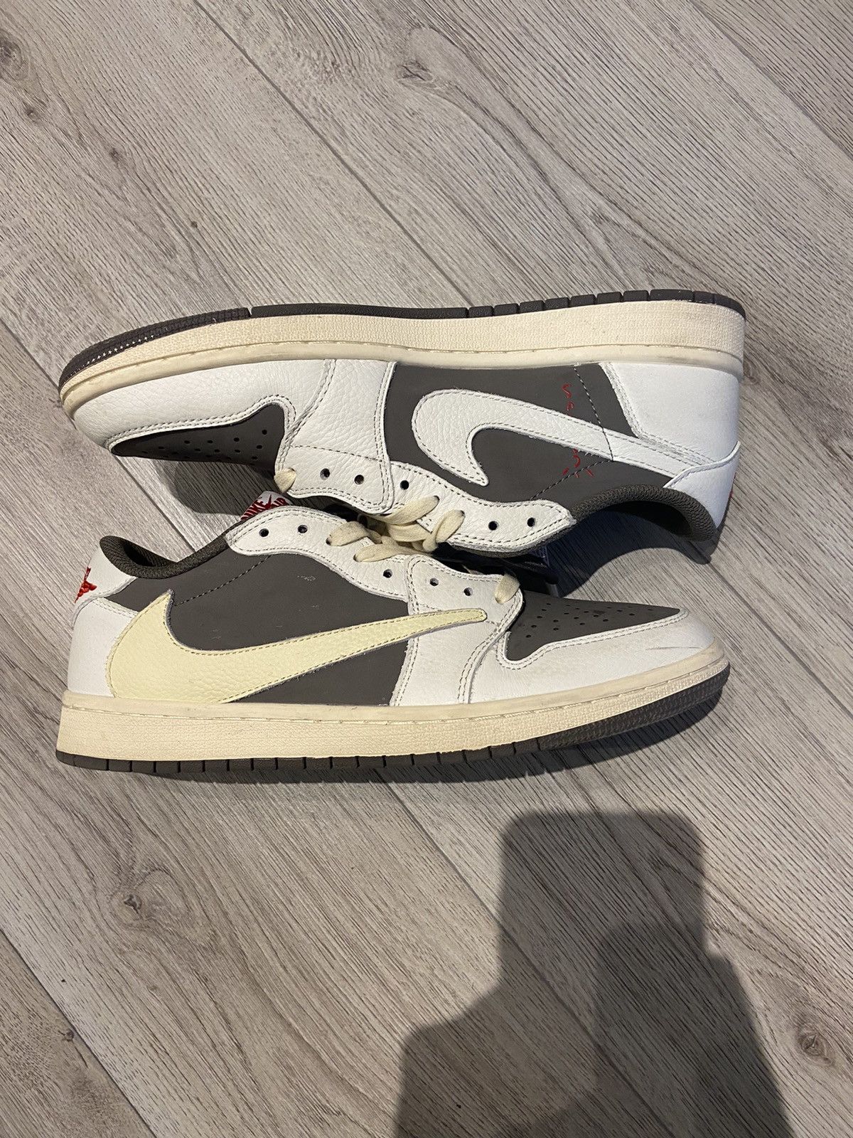 Jordan Brand CACTUS JACK JORDAN 1 LOW -WHITE/BLACK/RED BROWN | Grailed