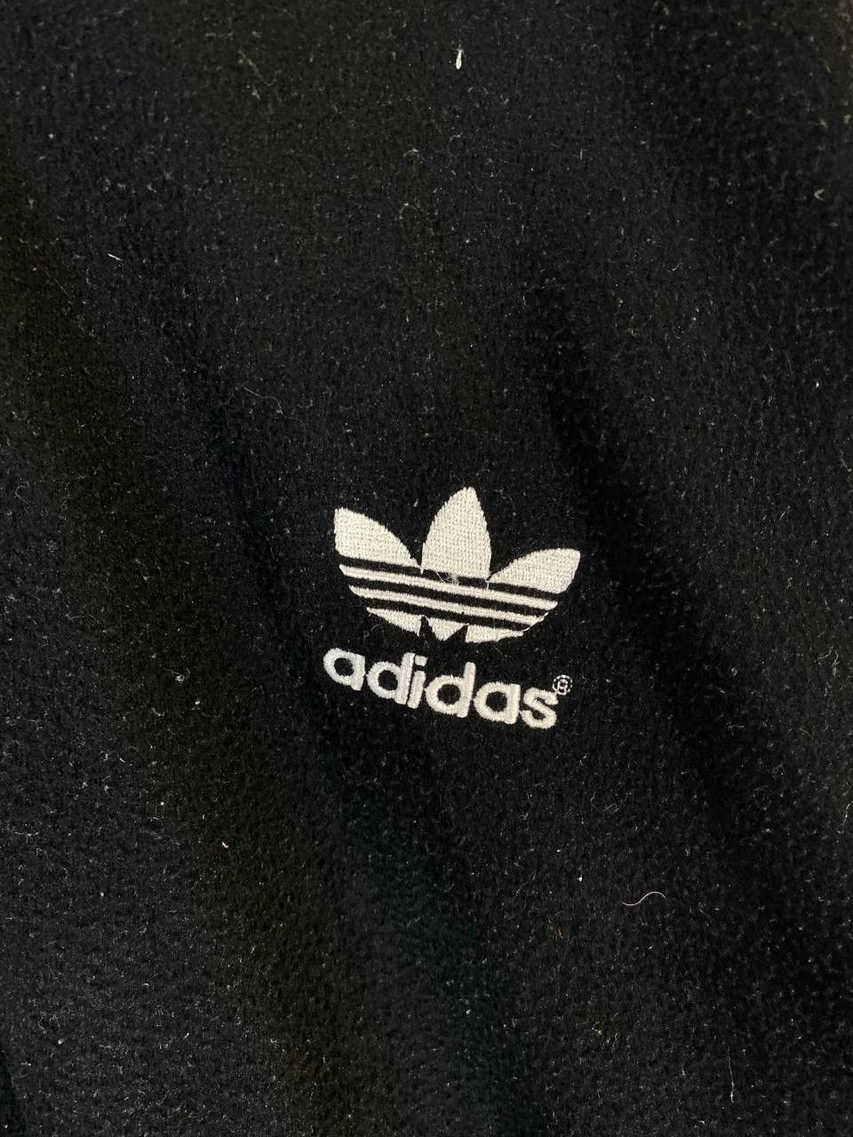 Adidas Vintage Adidas Trefoil Black Fleece jacket Big Logo Back Size US M / EU 48-50 / 2 - 4 Thumbnail