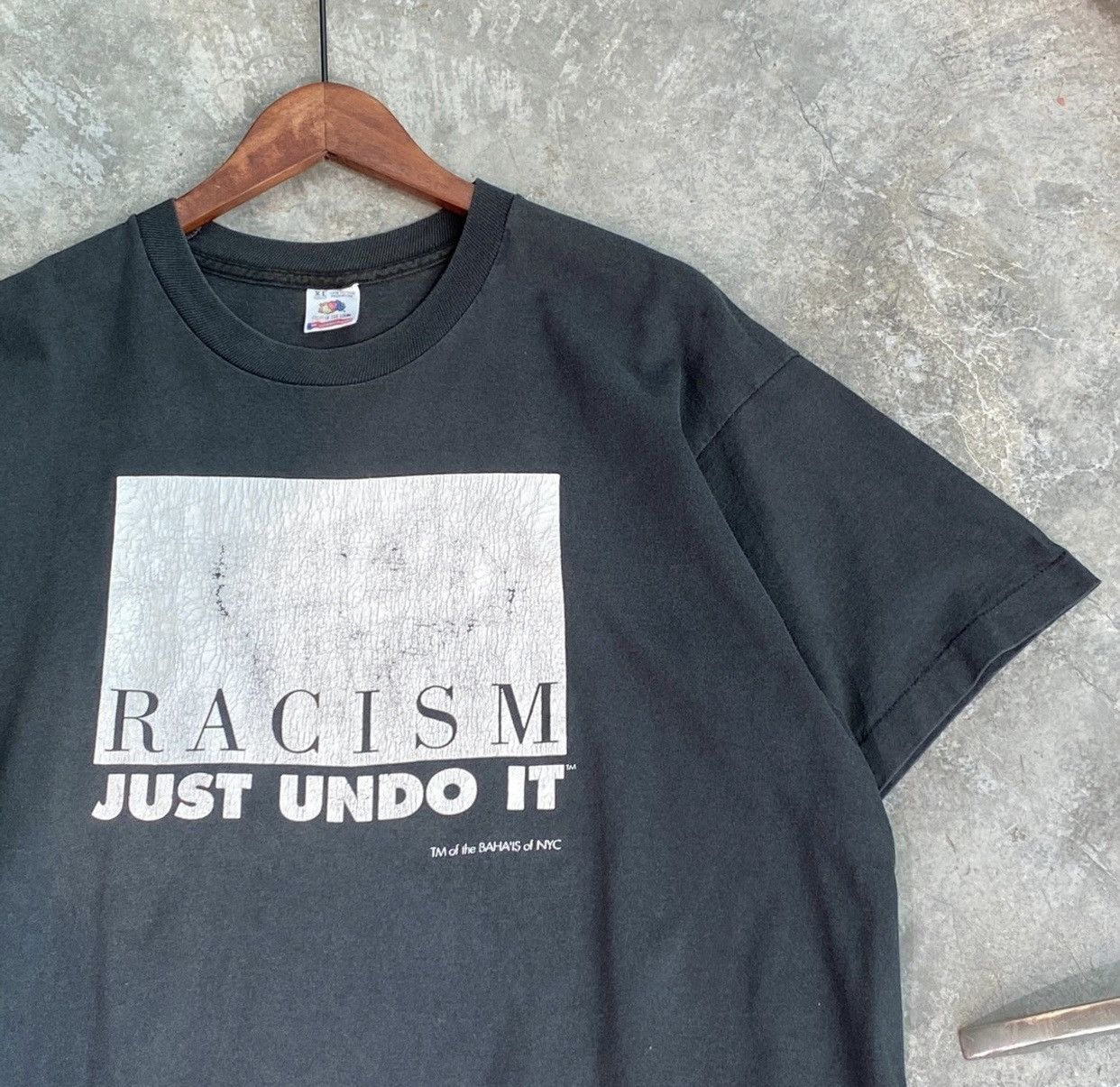 Vintage Vintage 90s Racism Just Undo It Tee Size US XL / EU 56 / 4 - 1 Thumbnail