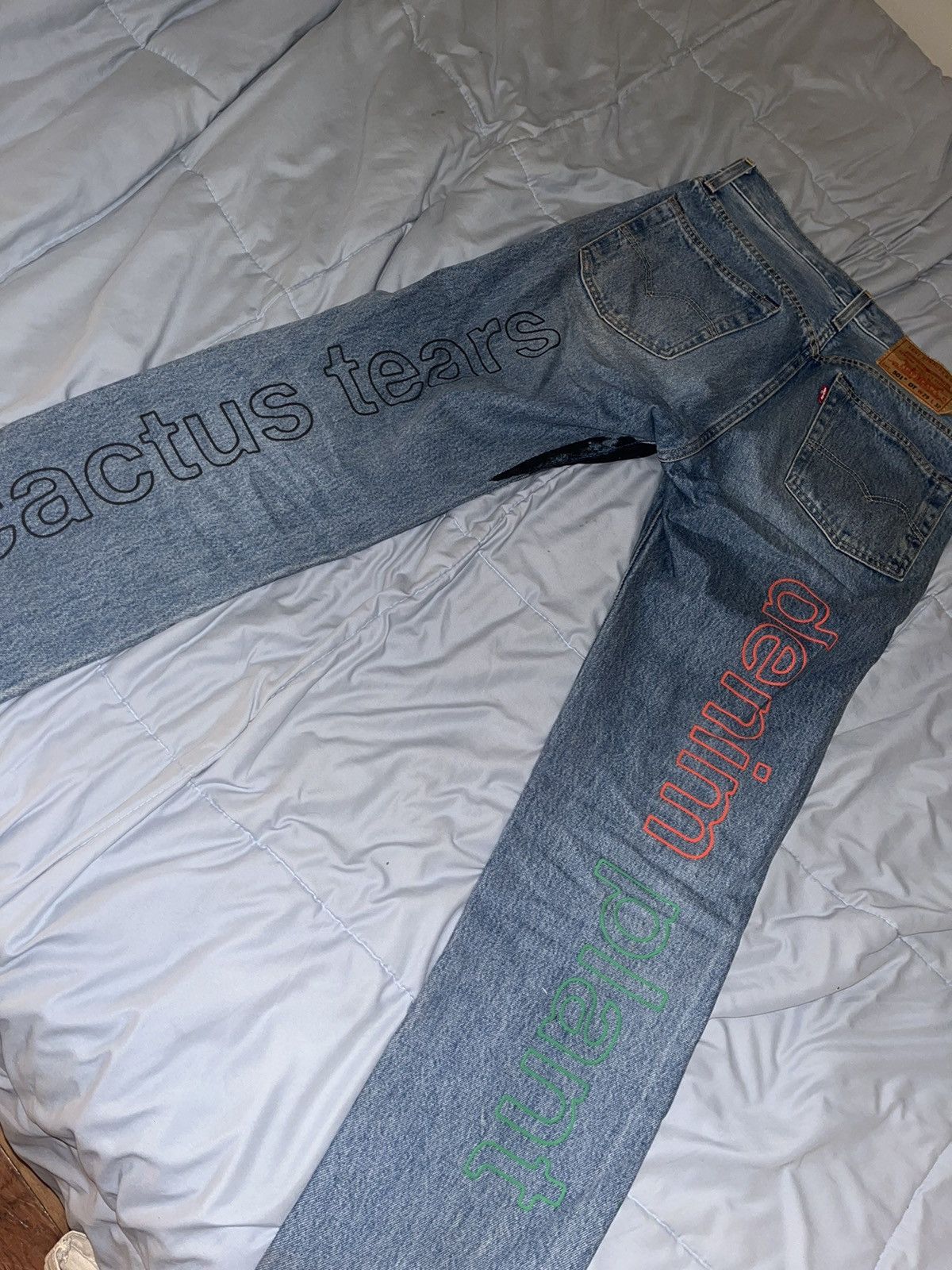 Cactus Plant Flea Market × DENIM TEARS CPFM Levi’s 501 Jeans Size US 29 - 3 Thumbnail
