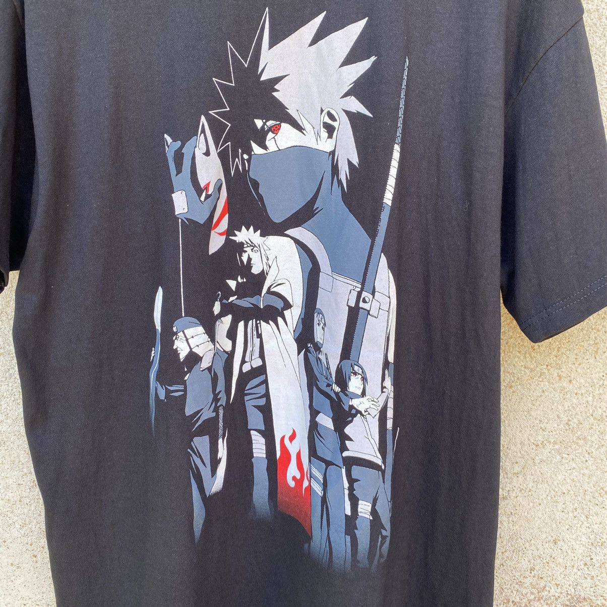Anime Rare Naruto Shippuden Kakashi Minato Itachi Tee Size US XL / EU 56 / 4 - 3 Thumbnail