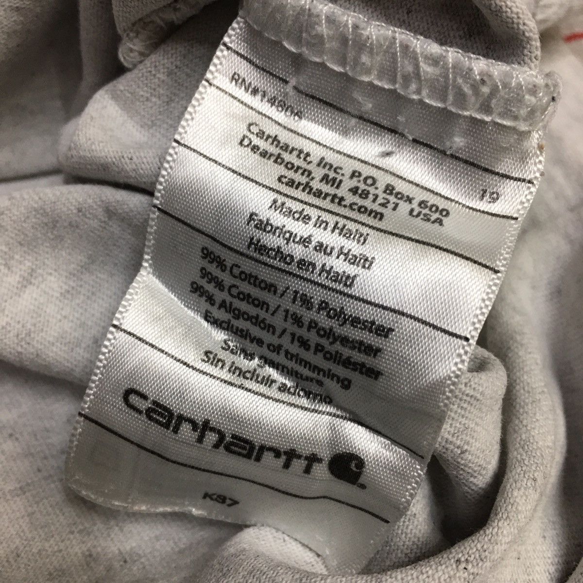 Carhartt 💥SICK💥Thrashed Distressed Carhartt Pocket ERD GHOST TEE Size US L / EU 52-54 / 3 - 8 Thumbnail
