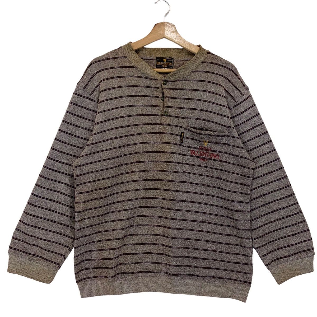 Mario Valentino Vintage 90’s Hugo Valentino Small Logo Crewneck Sweatshirt Size US M / EU 48-50 / 2 - 1 Thumbnail