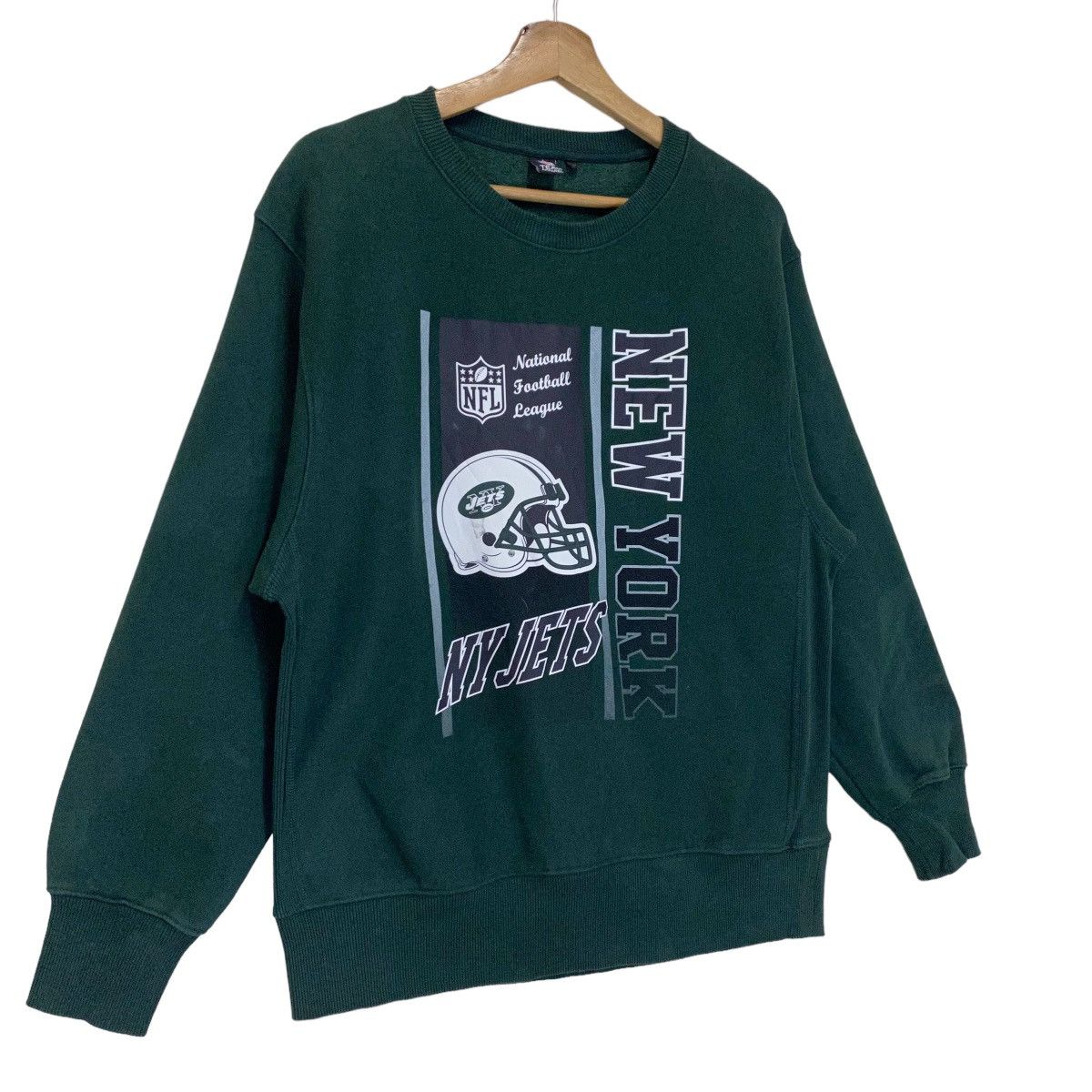 NFL NFL Ny Jets Big Logo Crewneck Sweatshirt Size US M / EU 48-50 / 2 - 2 Thumbnail