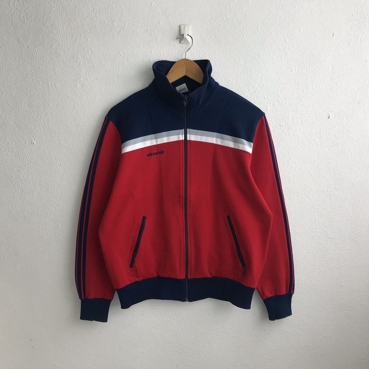 Vintage Adidas West Germany Sweater Full Zip Embroidery Log