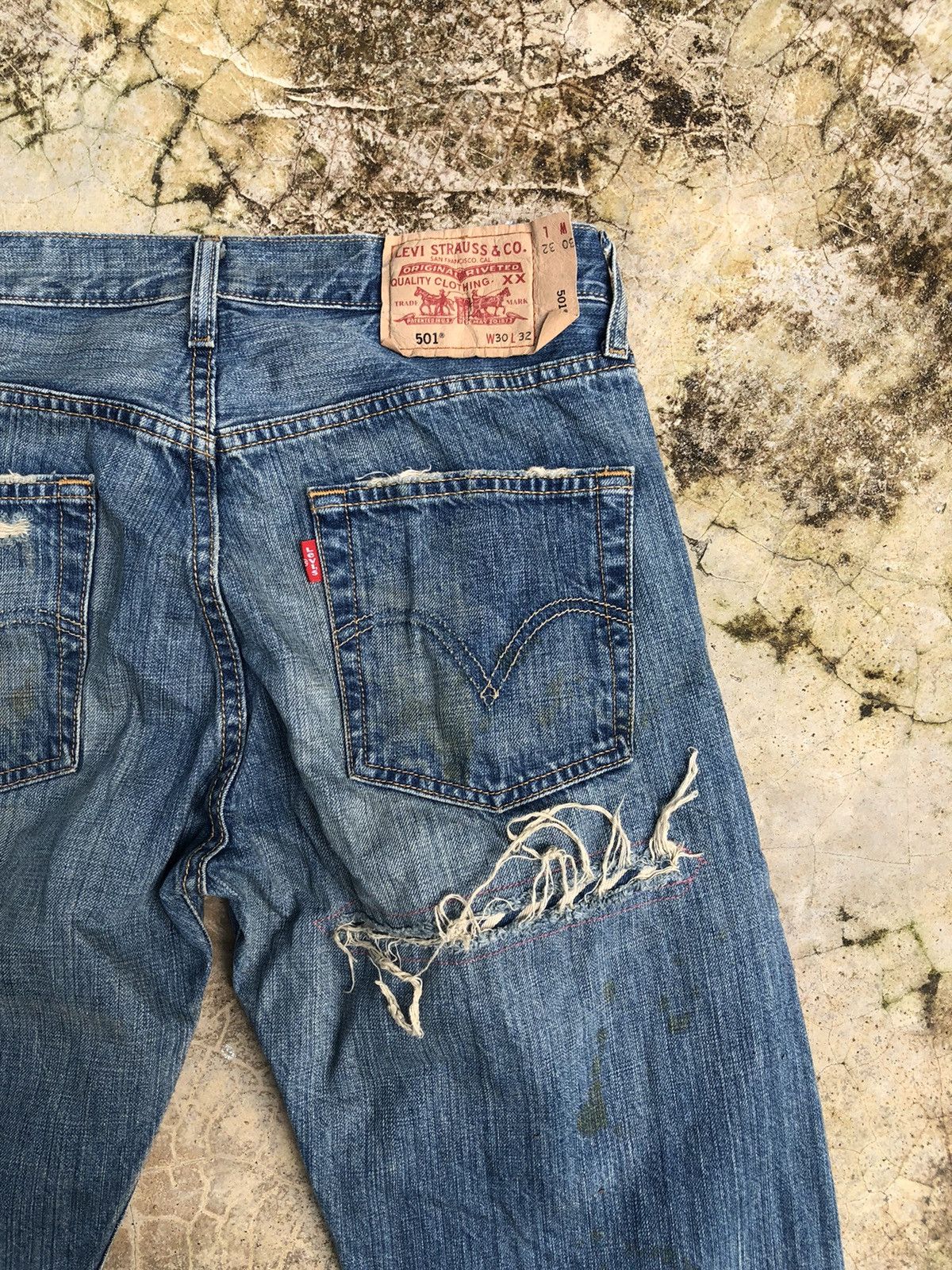 Levi's × Vintage Size 30 Levis 501 reworked distressed denim Size US 30 / EU 46 - 10 Thumbnail