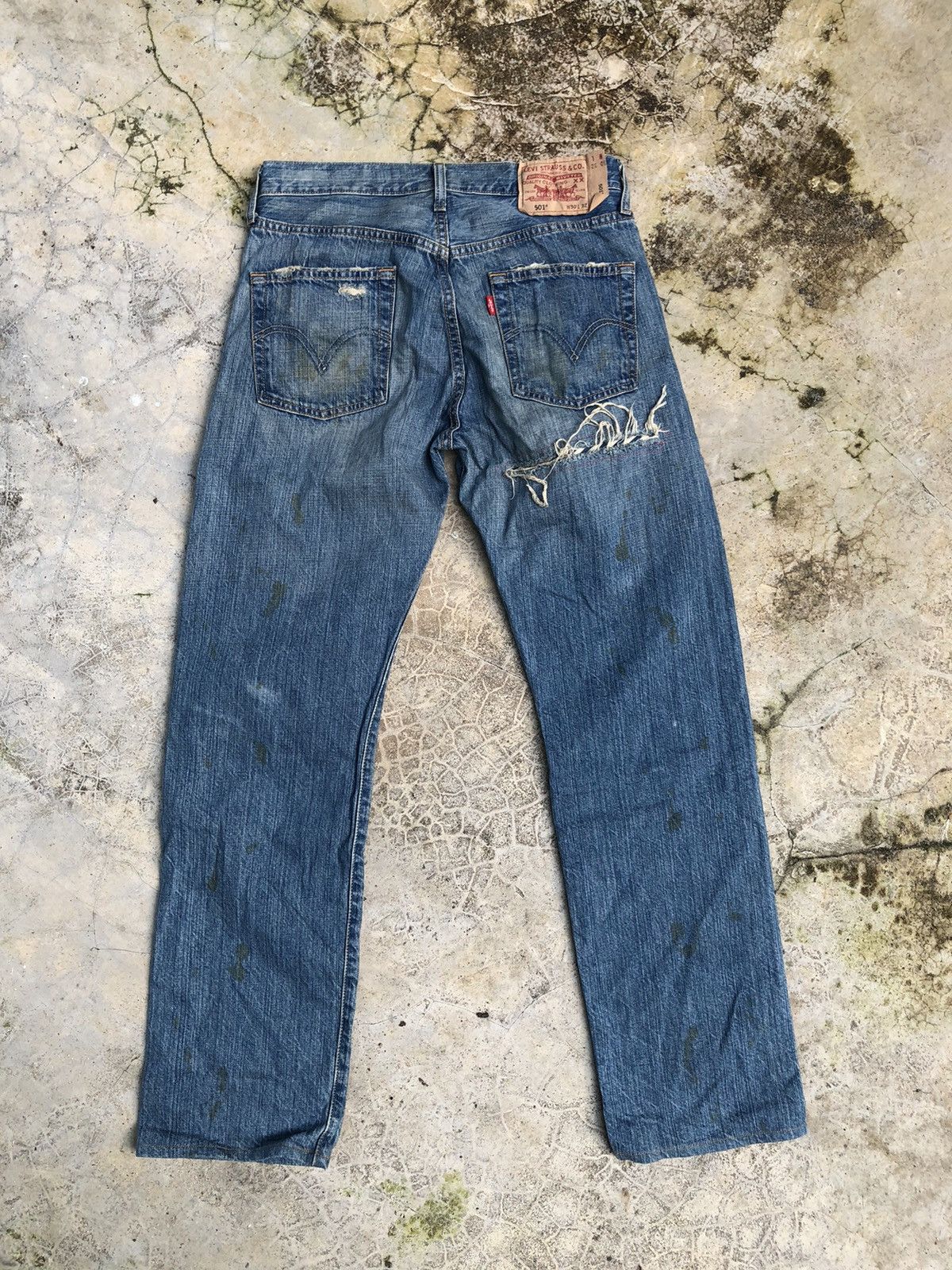 Levi's × Vintage Size 30 Levis 501 reworked distressed denim Size US 30 / EU 46 - 9 Thumbnail