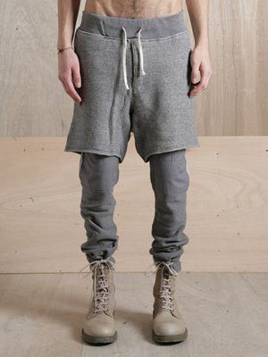 image of Sasquatchfabrix 2010 Layered Sweatpants in Grey, Men's (Size 31)