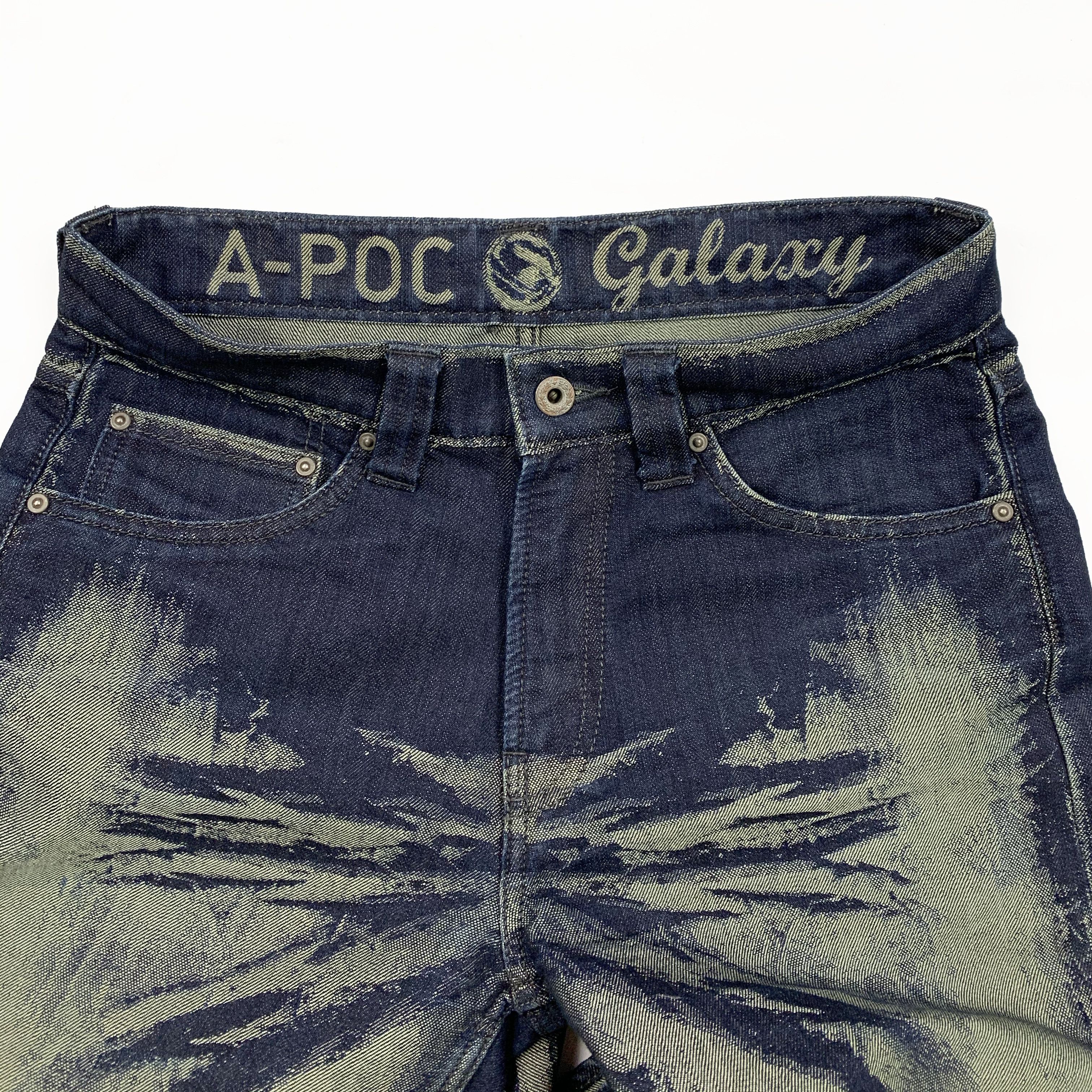 Issey Miyake 2008 APOC Galaxy "Distress" Woven Denim Jeans Size US 30 / EU 46 - 3 Thumbnail