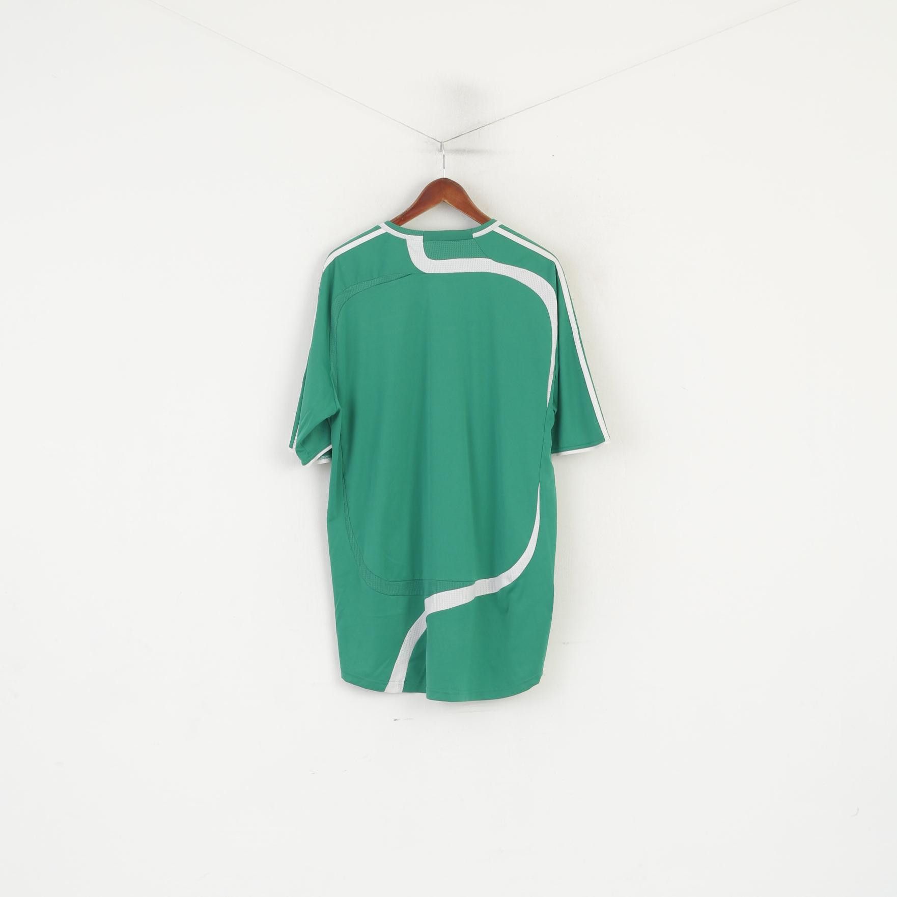 Adidas Adidas Men XXL Shirt Green Shiny Vintage Jersey 6708 Size US XXL / EU 58 / 5 - 7 Thumbnail