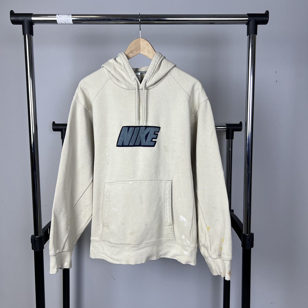 Vintage distressed Nike big logo hoodie