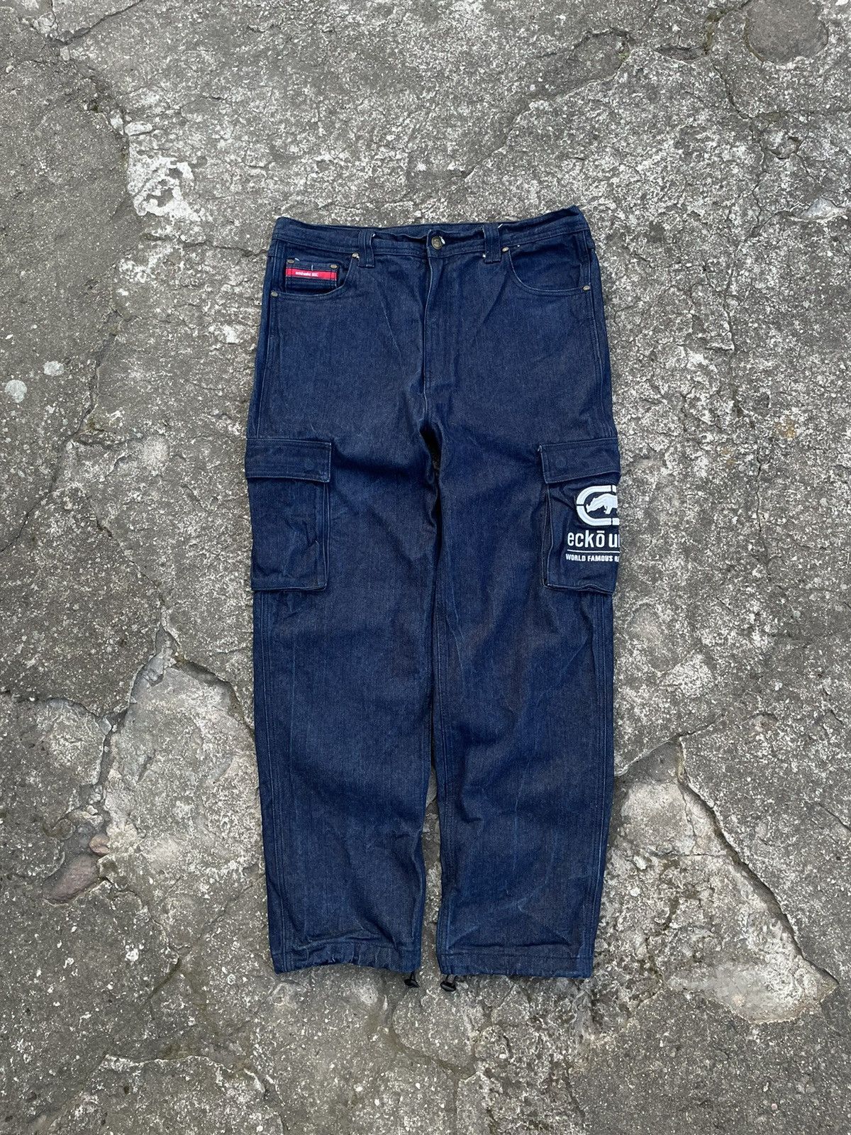 Vintage Vintage Y2K Ecko Unltd Baggy Denim Cargo Pants Jeans | Grailed