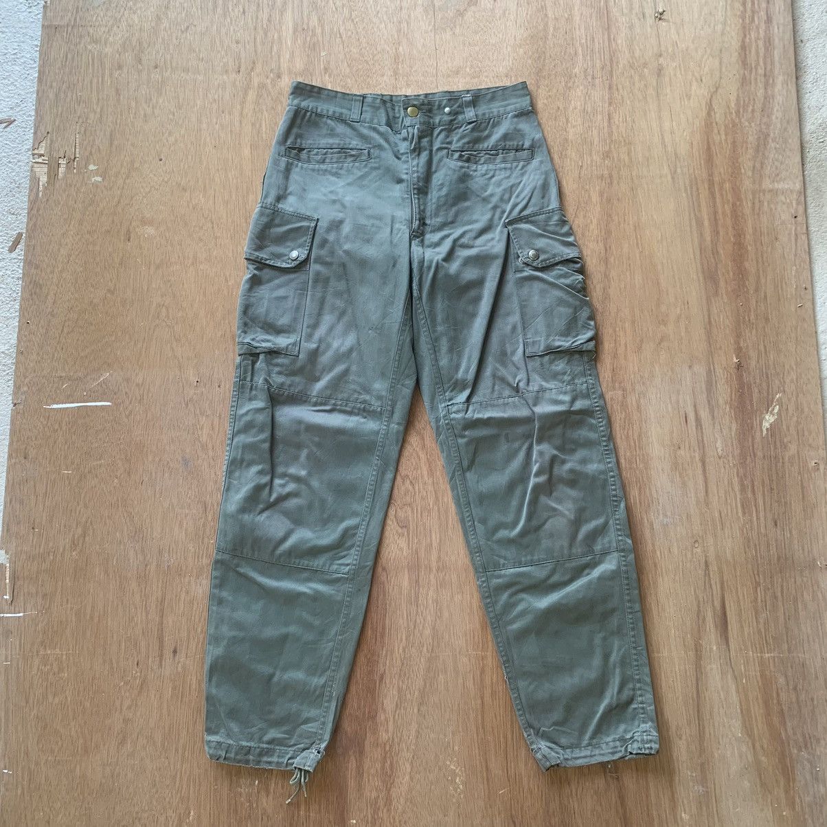 Image of Army Of Me x Herringbone Issue Germany Army 30X31 Trousers Hbt Utility Tactical Cargo in Green