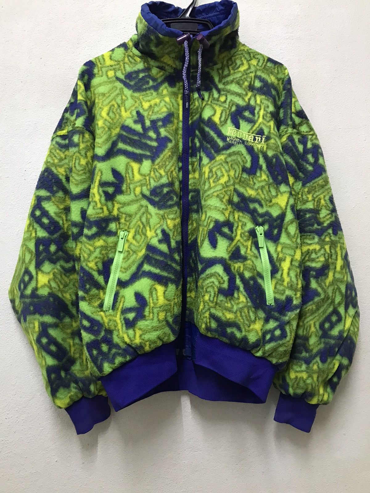 90s Ferrari Reversible Fleece/Nylon Bomber Jacket
