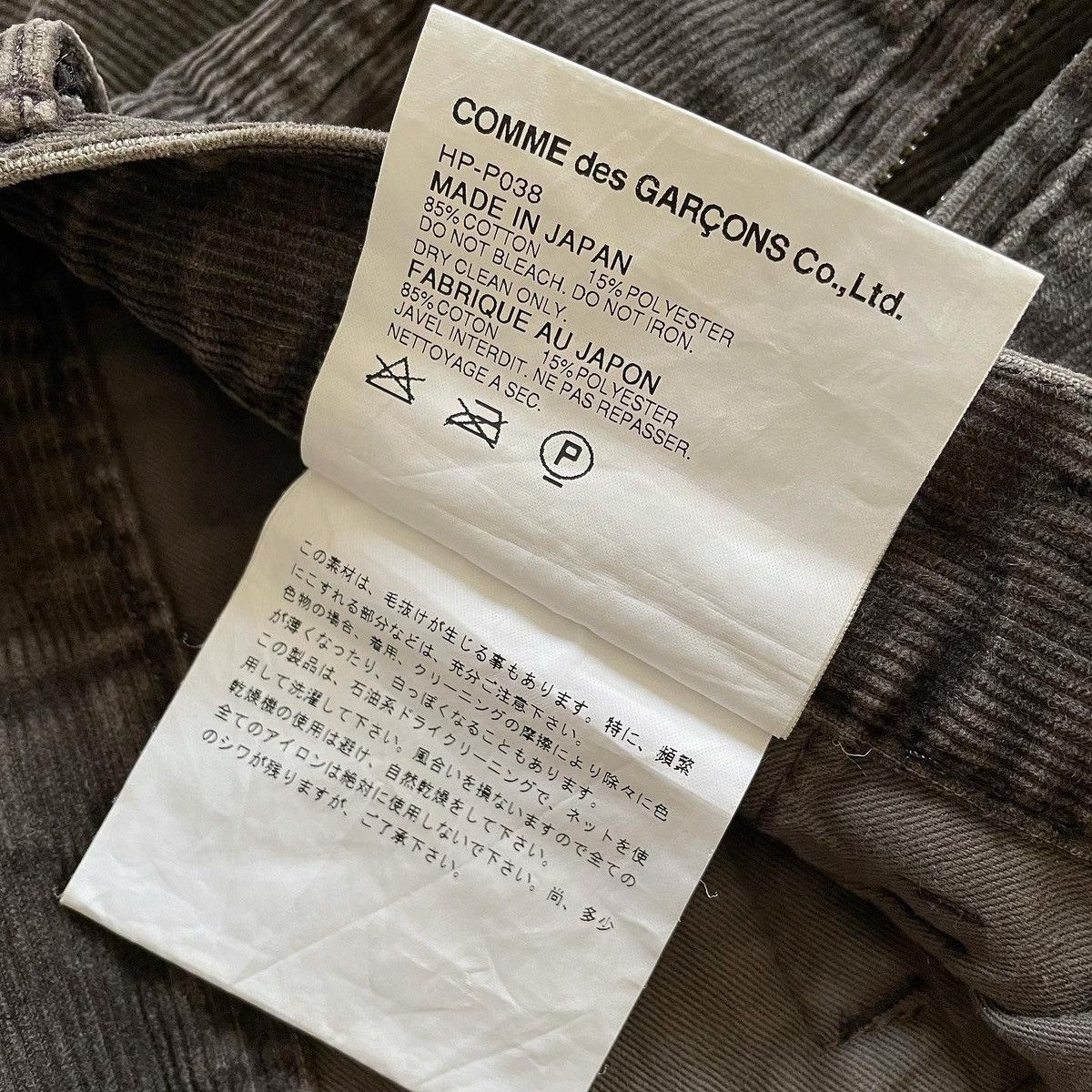 Comme des Garcons Homme × Comme des Garcons Homme Plus 2005 COMME des GARCONS HOMME Corduroy Cargo Pants Archive Size US 28 / EU 44 - 6 Thumbnail