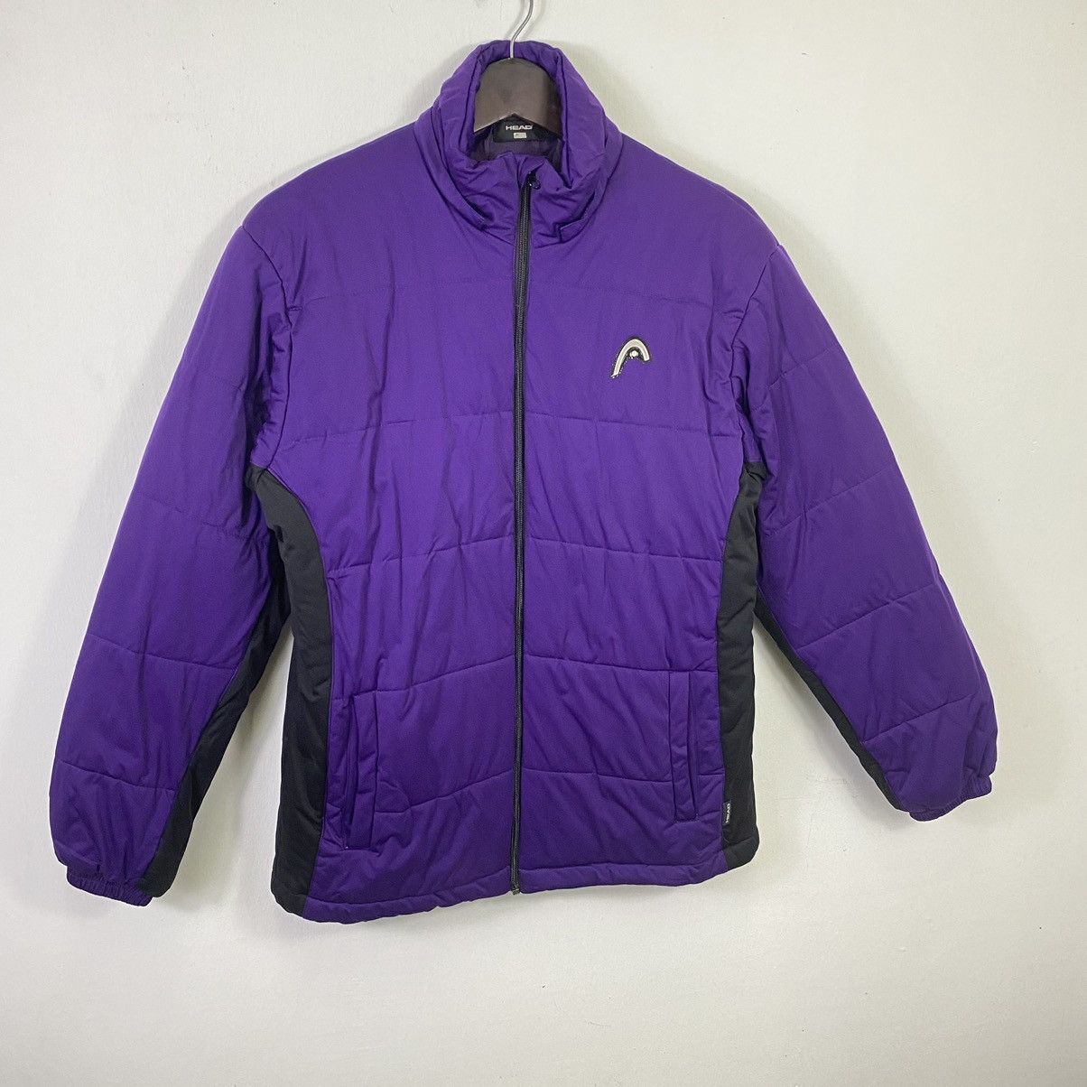 image of Gcw23Vintage Head Purple Zip Up Puffer Jacket, Men's (Size Medium)