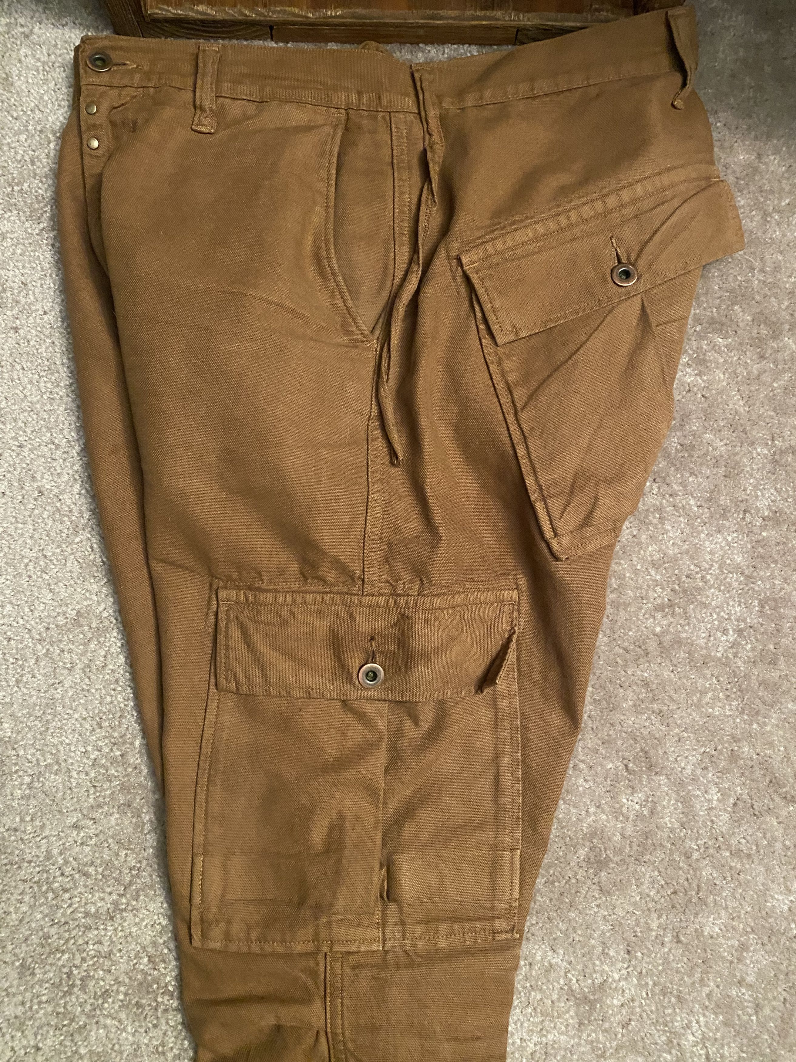 Japanese Brand × Kapital KAPITAL GOLD LIGHT CANVAS RINGOMAN CARGO PANTS Size US 34 / EU 50 - 4 Thumbnail