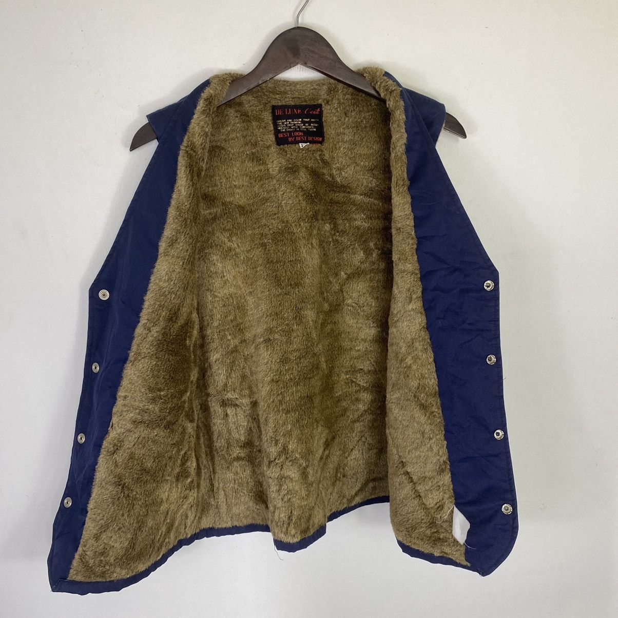 Japanese Brand × Vintage Vintage Faux Fur Lining Button Up Vest Size US M / EU 48-50 / 2 - 6 Thumbnail
